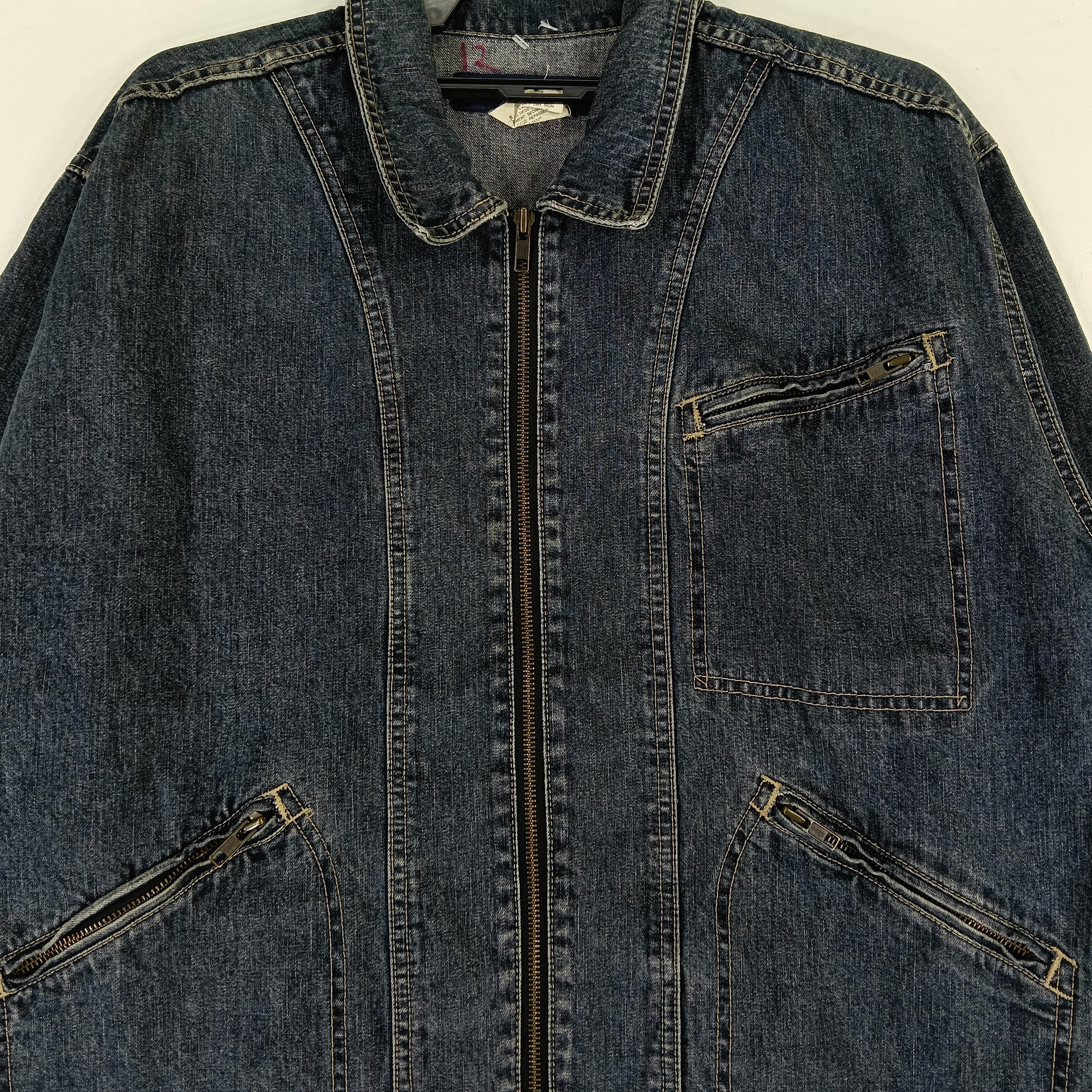 Vintage Denim Jeans Worker Jacket Medium American Workwear Style