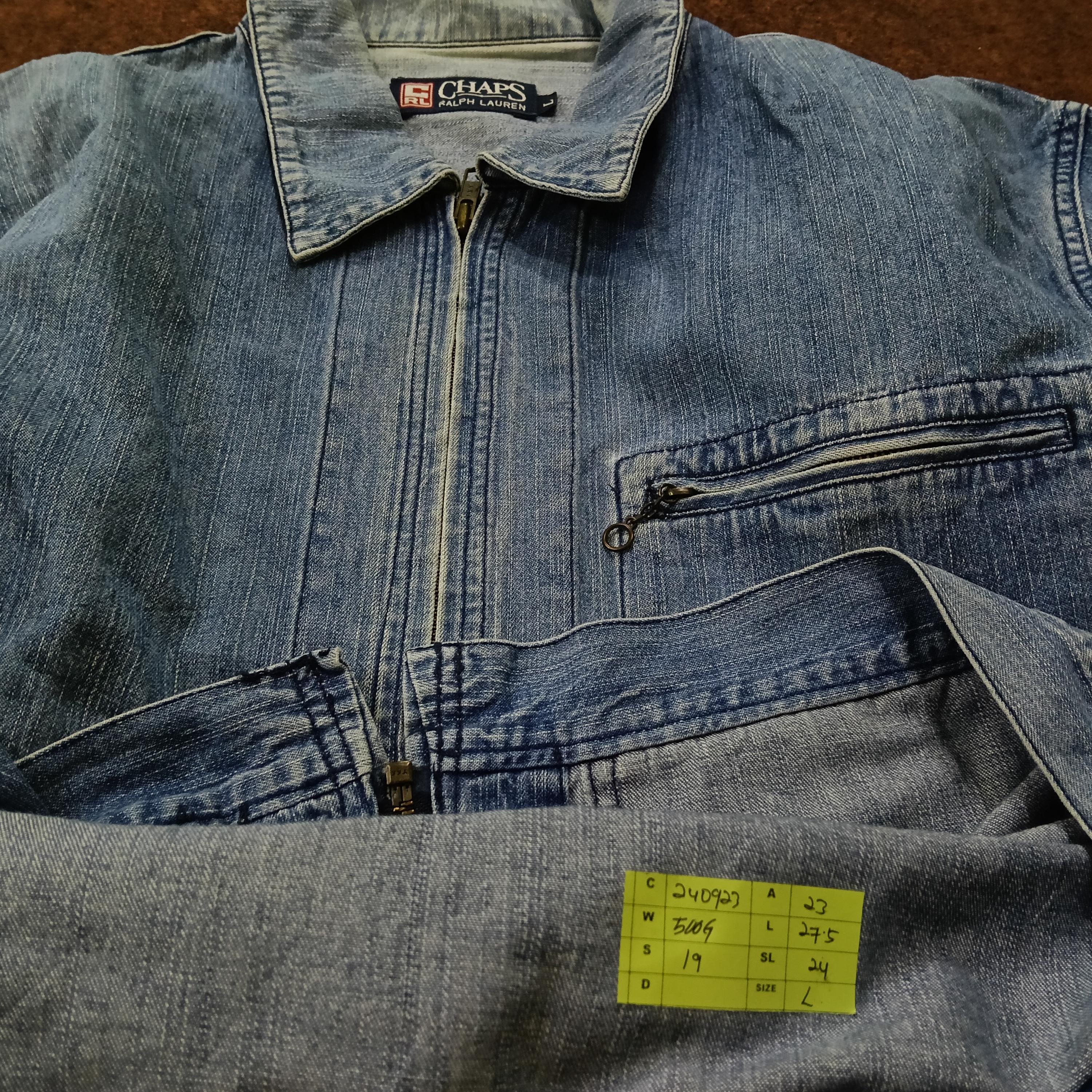 Vintage 90s Chaps Ralph Lauren Denim Jeans Worker Jacket Large Vintage 90s Chaps Ralph Lauren Denim Jeans Worker Jacket Large