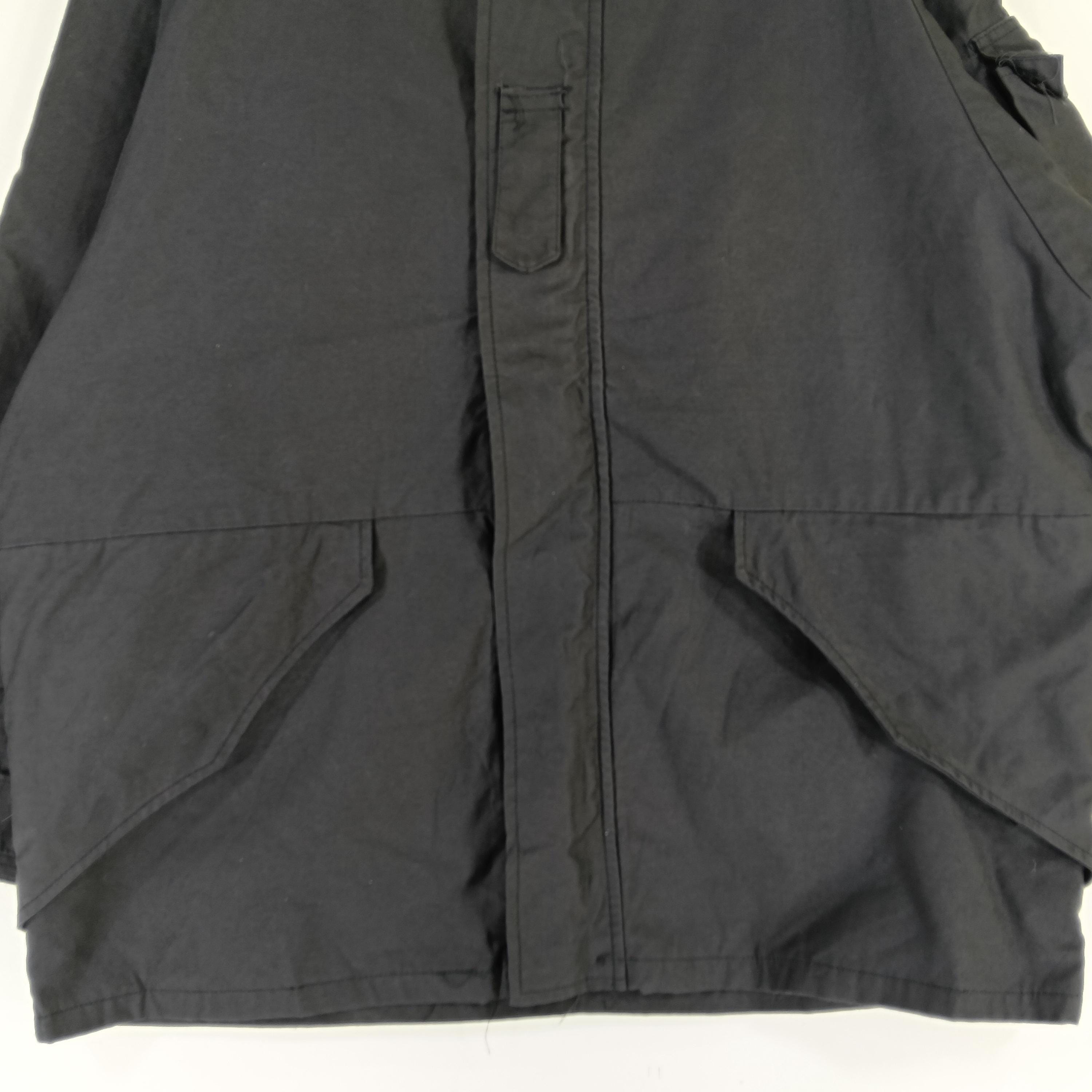 Vintage Y2K Parka Large Black Jacket Parka Zipper Hooded Jacket 