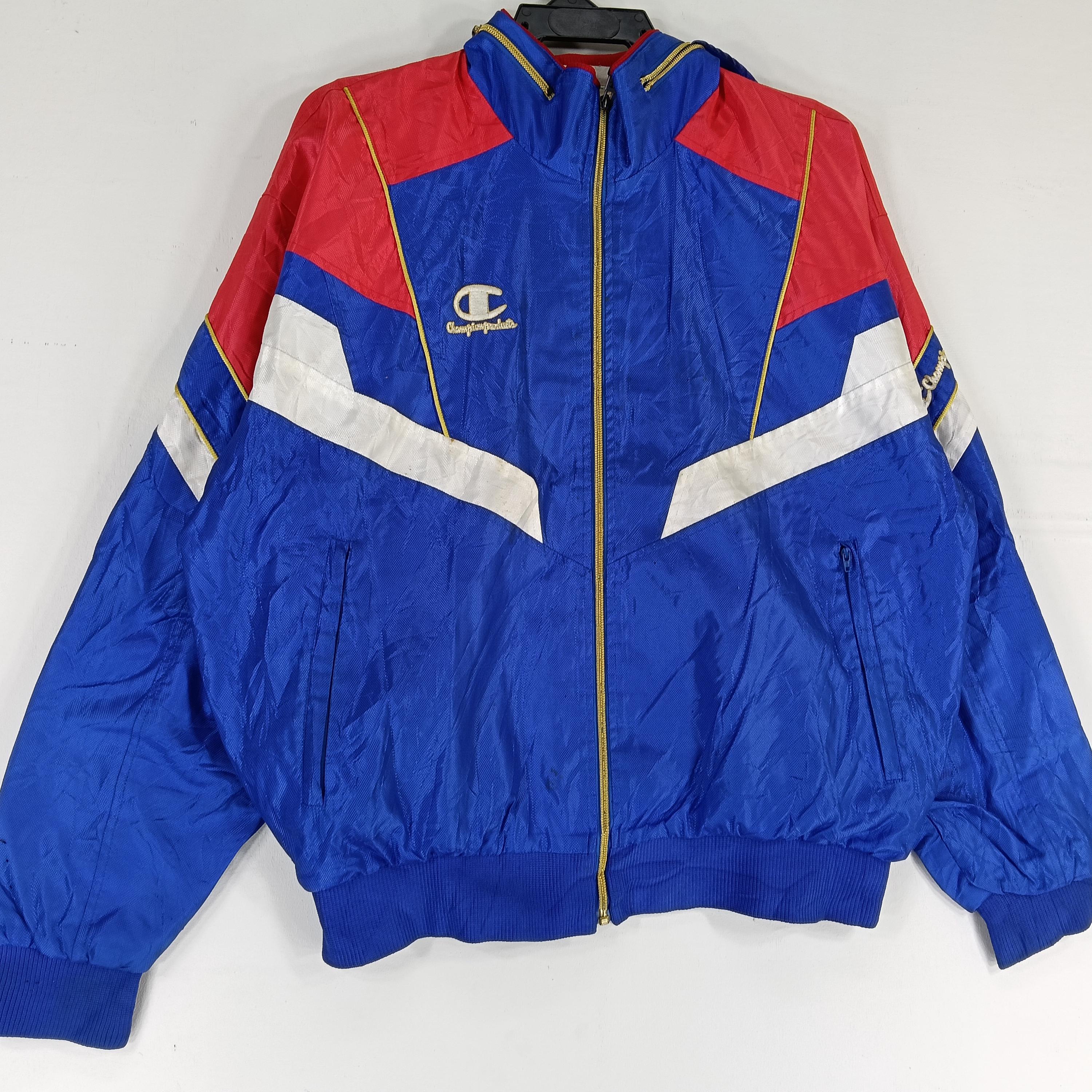 Vintage 90s Champion Light Jacket Blue Windbreaker Large Champion