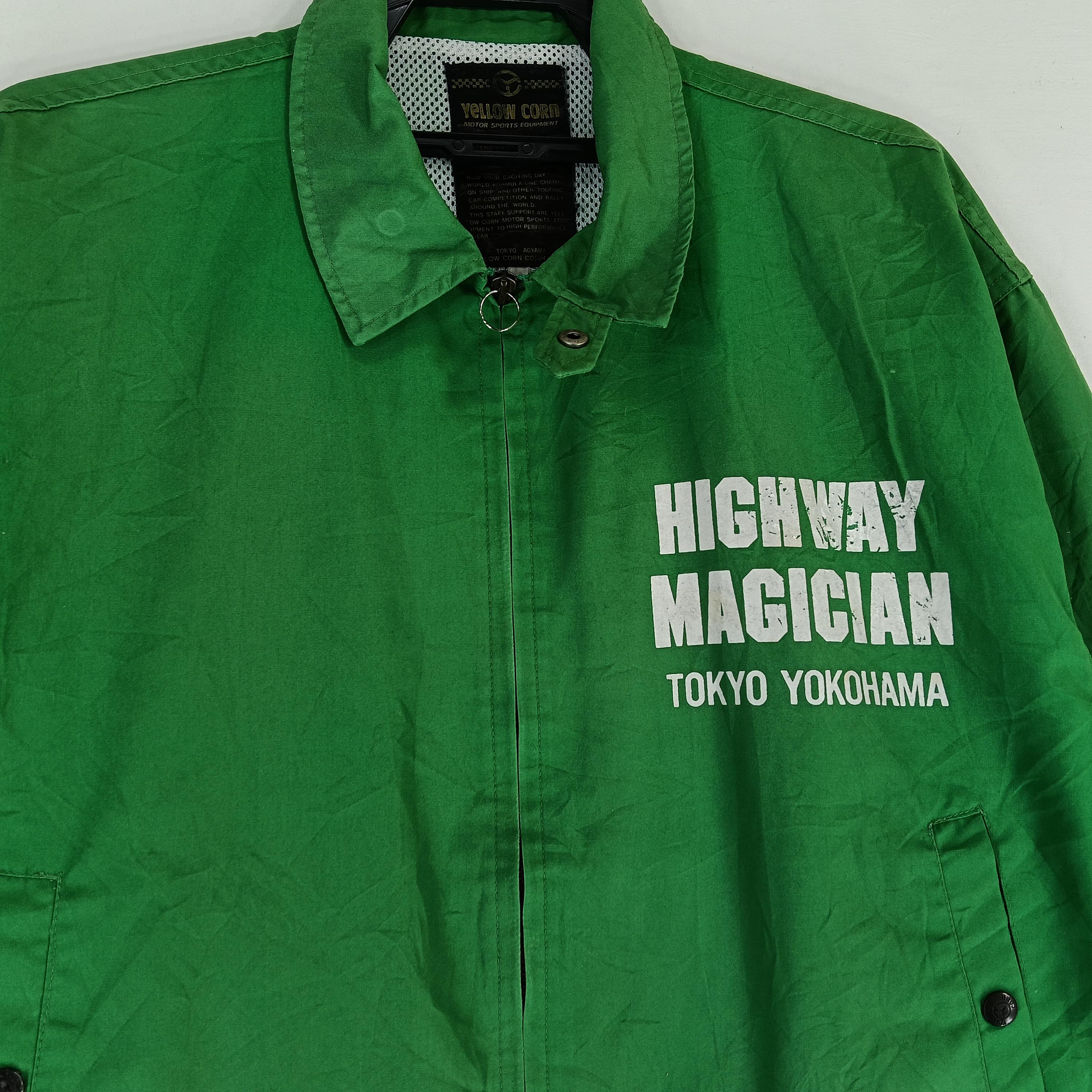 Vintage 90's Yellow Corn Motorsport Equipment Green Large Jacket