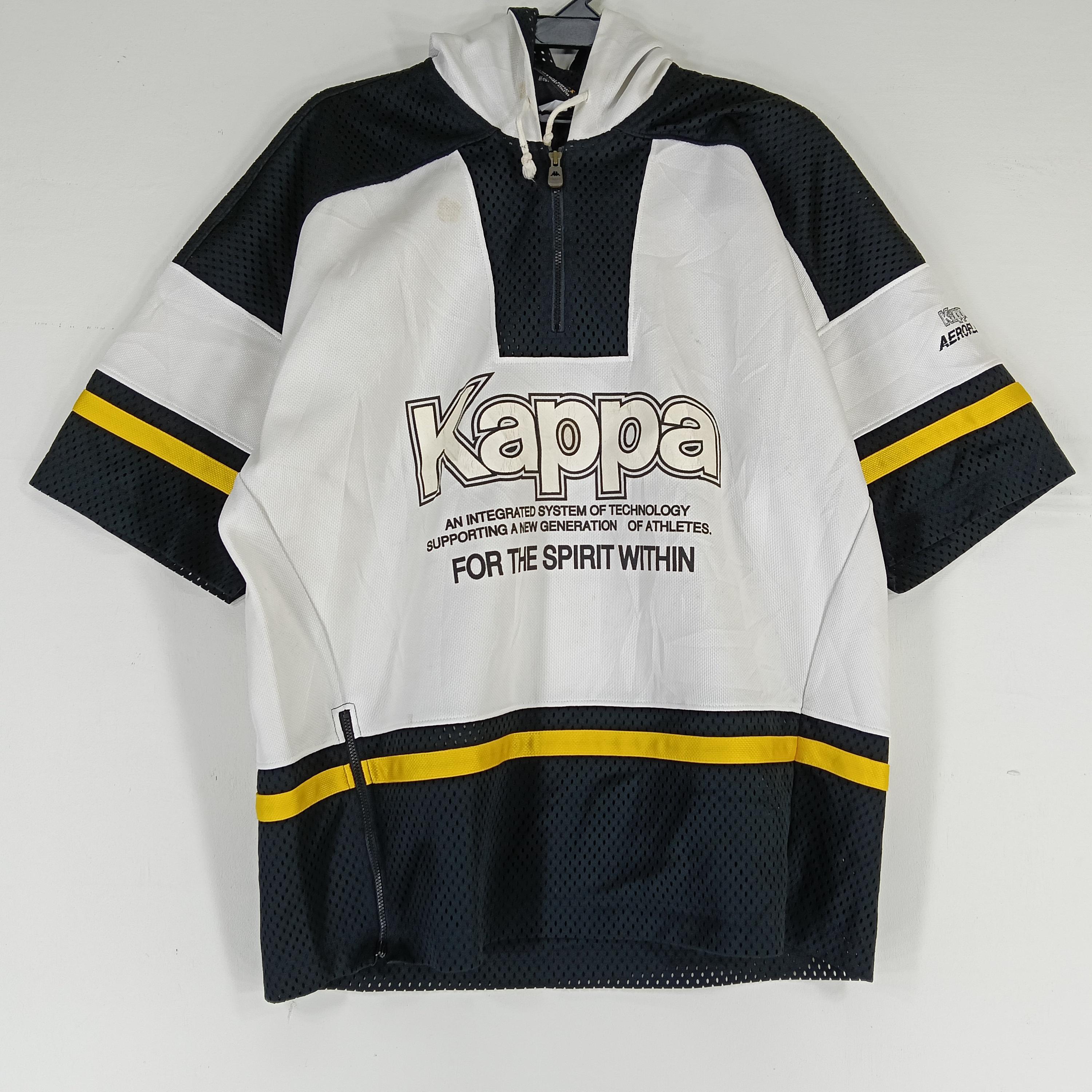 Vintage 90's Kappa White Black Multicolour Large Jacket Kappa