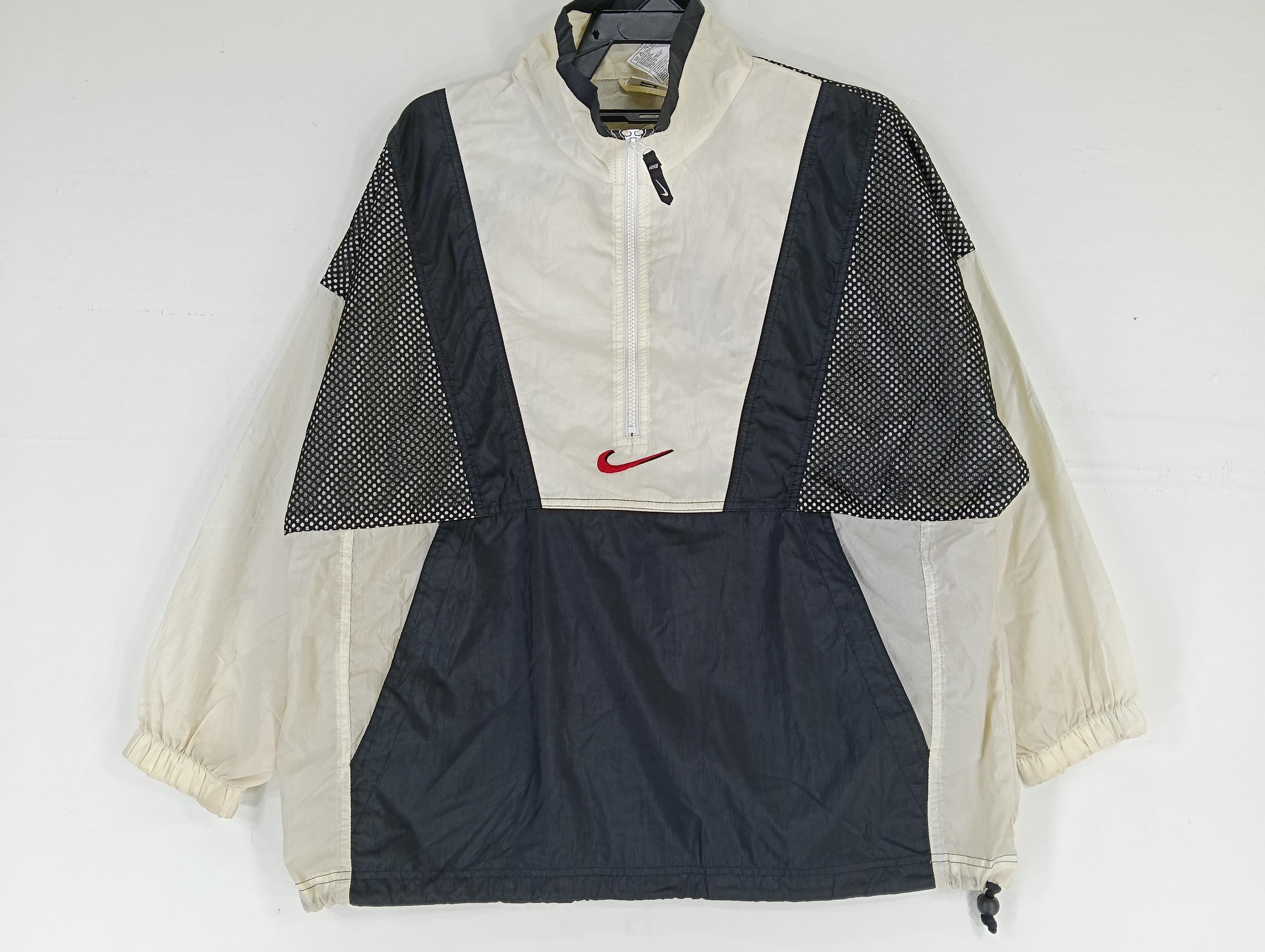 Vintage 90's Nike Swoosh Blue Large Youth Windbreaker Nike Big