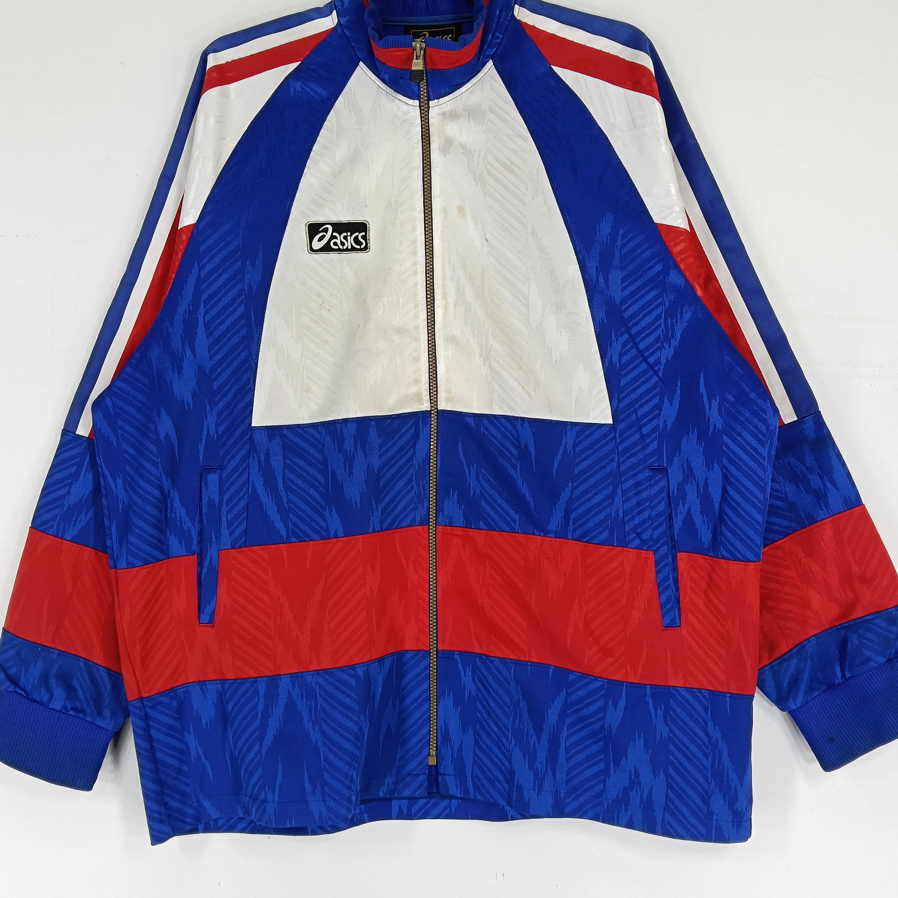 Vintage 90's Asics Football Gear Track Top Multicolor Xlarge