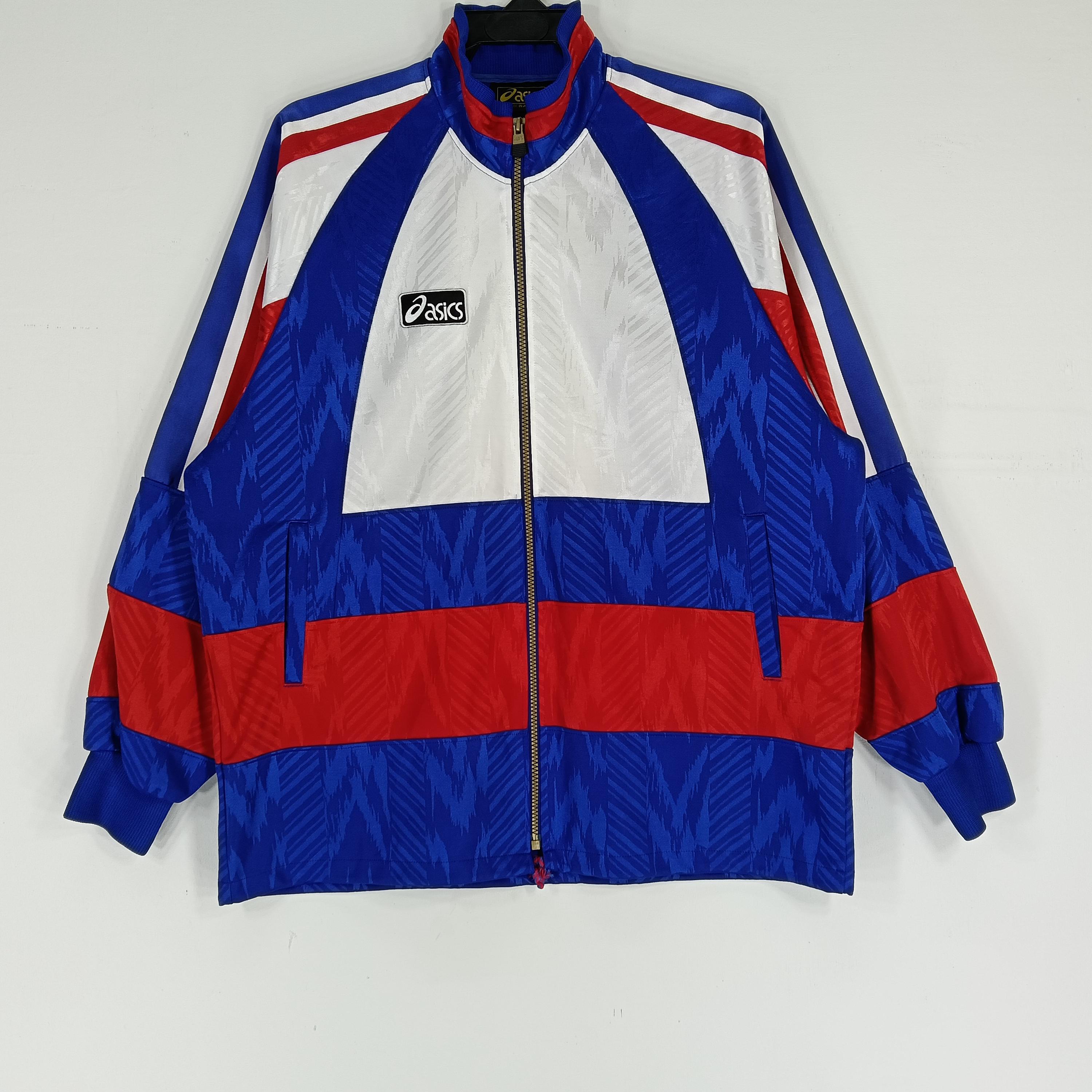 Vintage 90's Asics Football Gear Track Top Multicolor Medium
