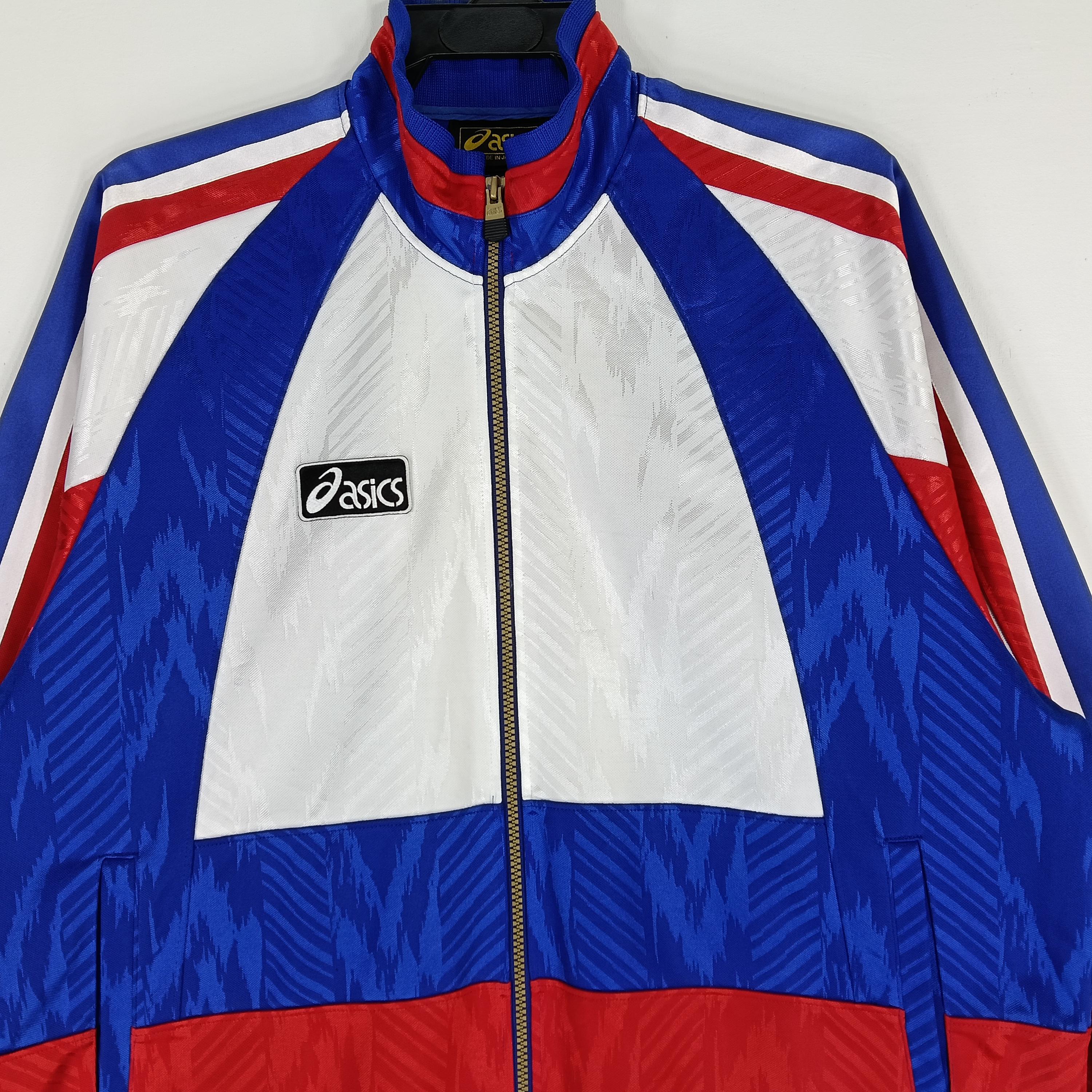 Vintage 90's Asics Football Gear Track Top Multicolor Medium