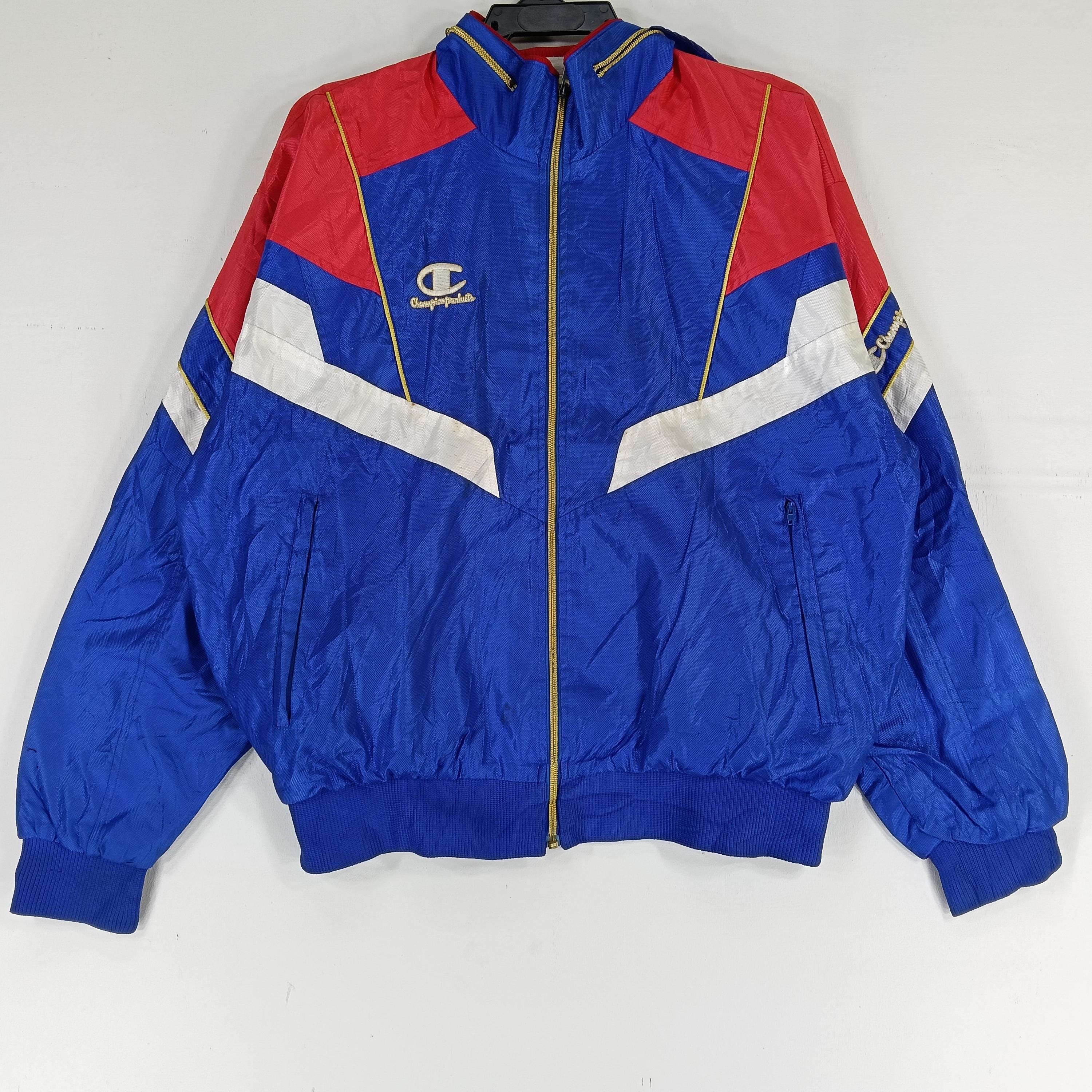 Vintage 90s Champion Light Jacket Blue Windbreaker Large Champion