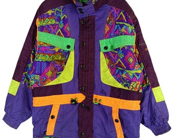 90s Phenix Ski Wear Snow Winter Color Block Phenix Triple