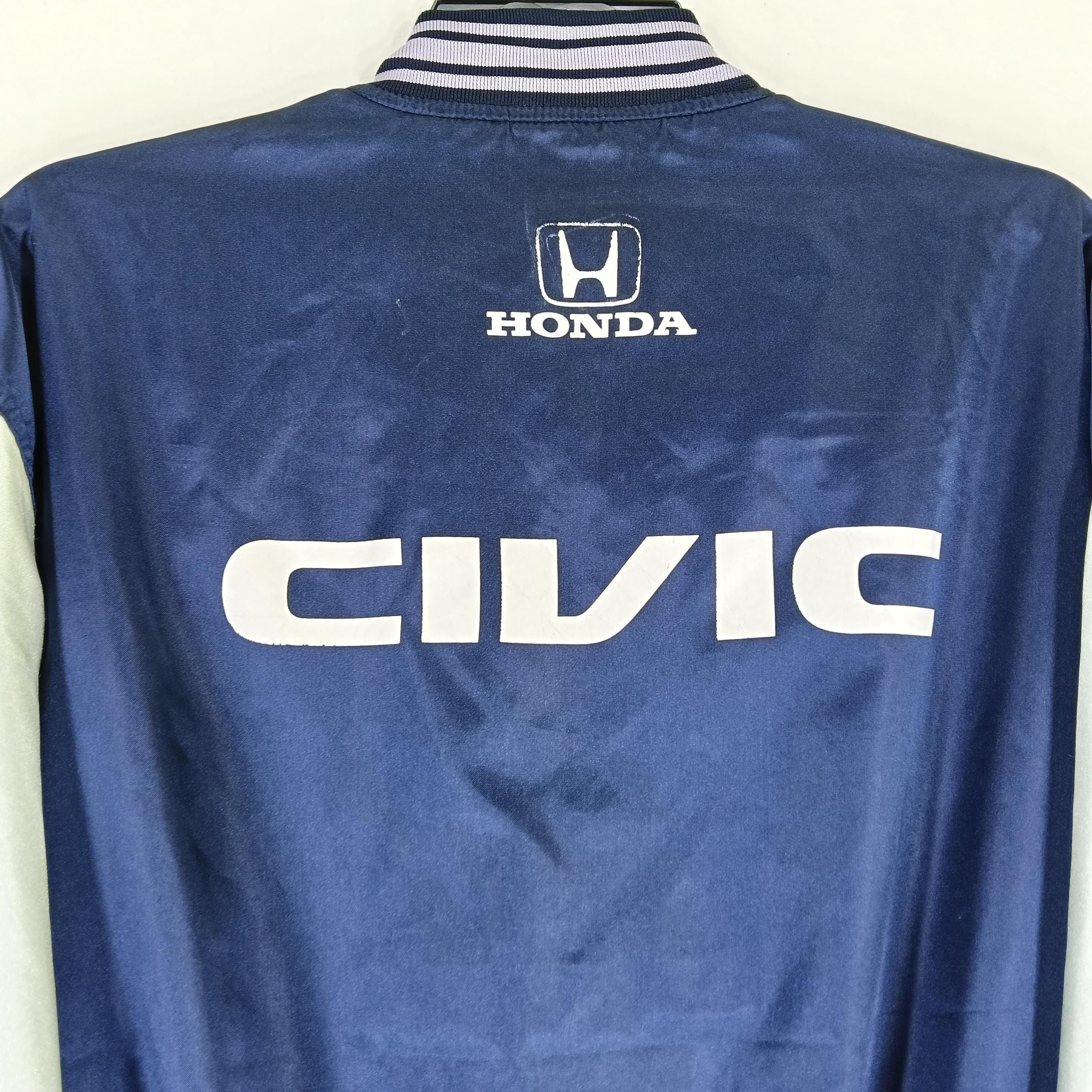 Vintage 90's Honda Civic Navy Blue Gray Large Jacket Honda
