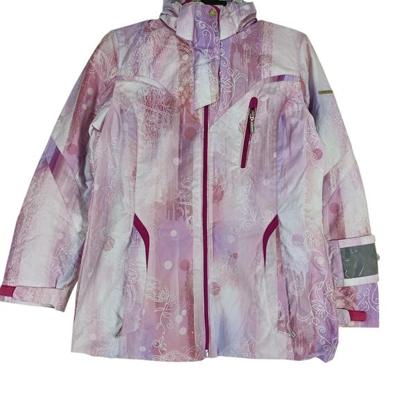 Goldwin, Vintage Goldwin Bomber Ski Wear Jacket Large Women Goldwin Multicolor Ski Suit Hoodie Snowboarding Winter Skiing Coat Size L