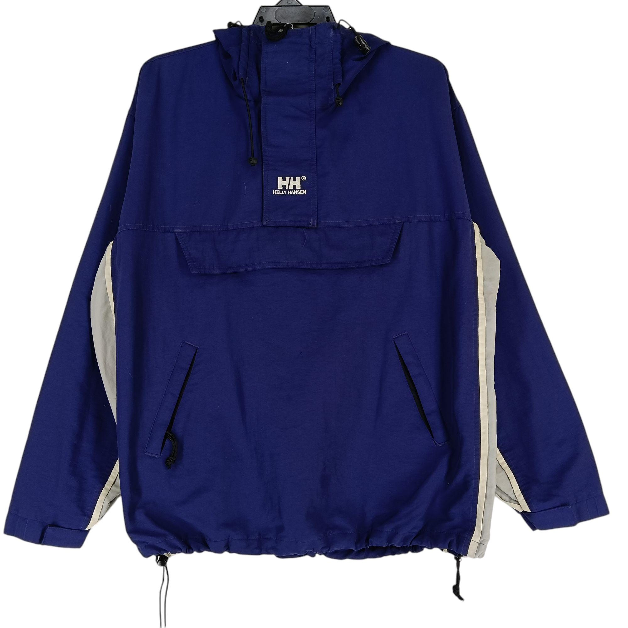 Vintage 90's Helly Hansen Dark Blue Medium Windbreaker Helly