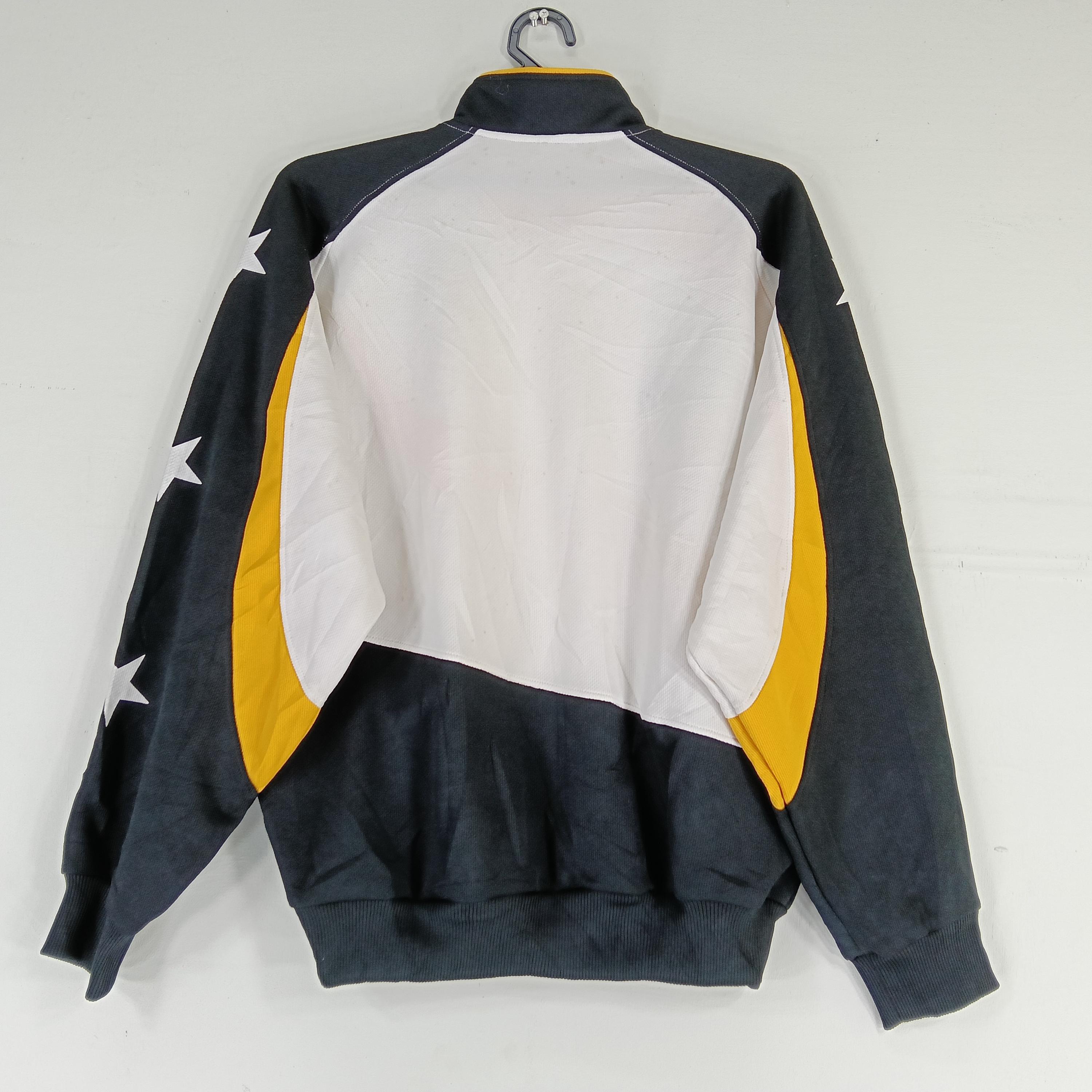 Vintage 90's Asics Japanese Sport Brand Track Top Large Yellow