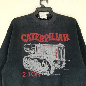 Vintage 90er Jahre Traktor Transport Schwarzes großes T Shirt Traktor Pullover Crewneck Sweatshirt Pullover Größe L Bild 8