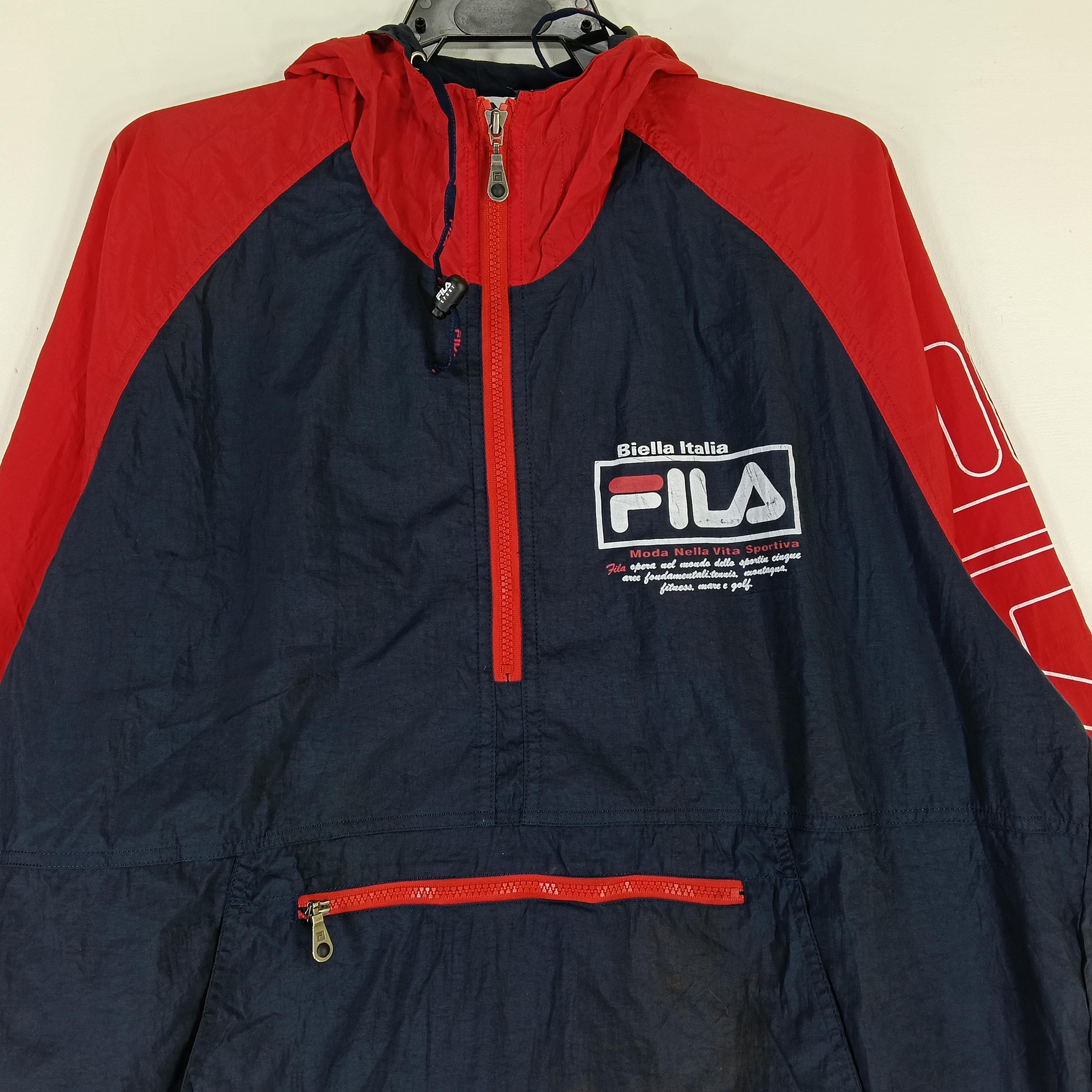 Vintage 90's Fila Biella Italia Moda Nella Vita Sport Multicolor