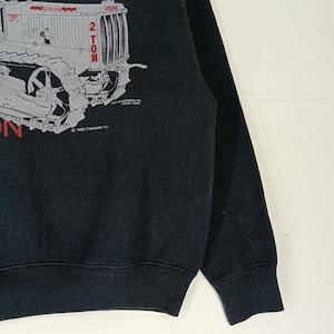Vintage 90er Jahre Traktor Transport Schwarzes großes T Shirt Traktor Pullover Crewneck Sweatshirt Pullover Größe L Bild 3