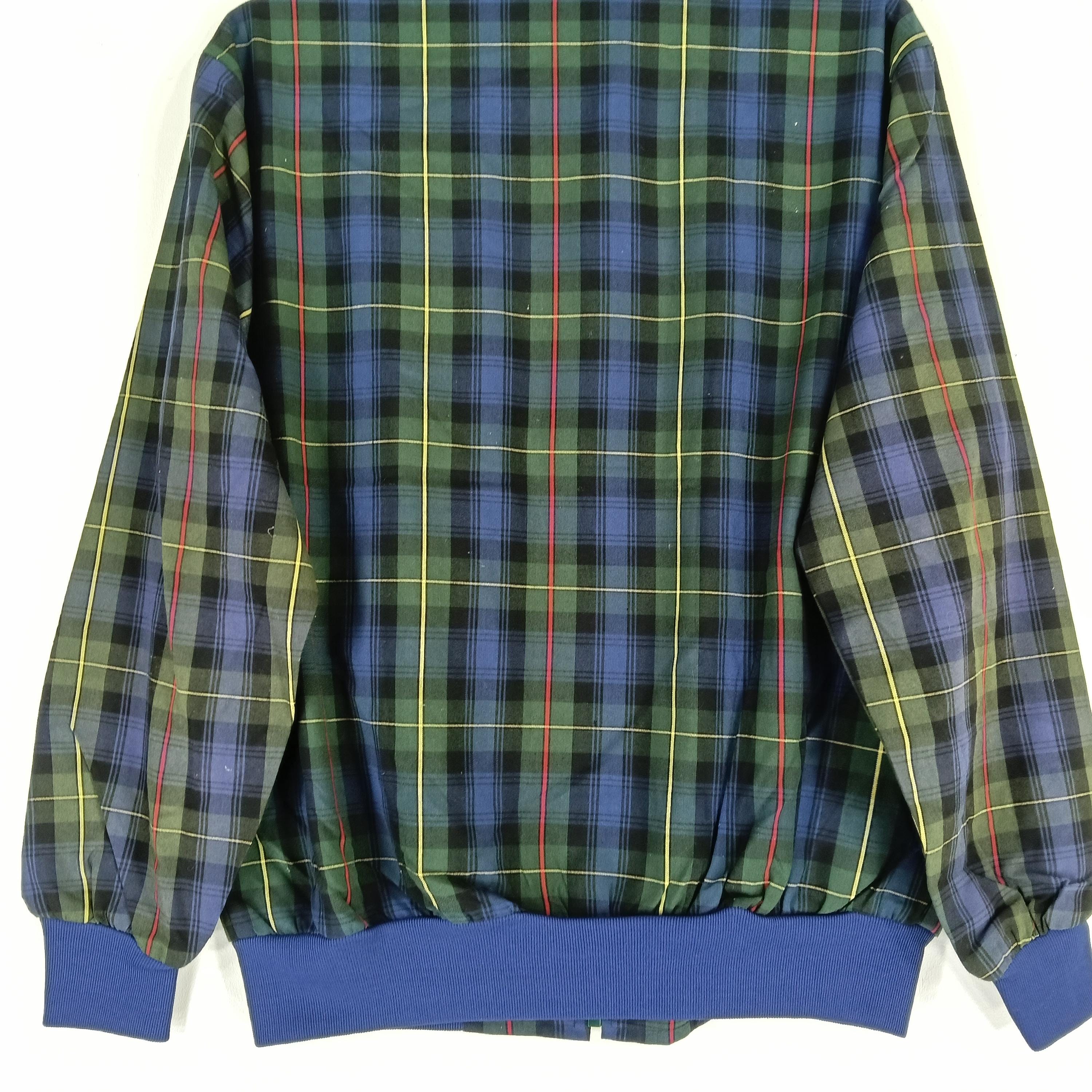 Vintage 90s Chemise Lacoste Checkered Green Medium Jacket Lacoste