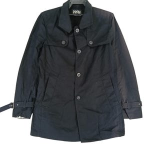 ジャケット・アウター PPFM short length coat archive black Vintage PPFM Japanese Designer Black Utility Bomber Jacket
