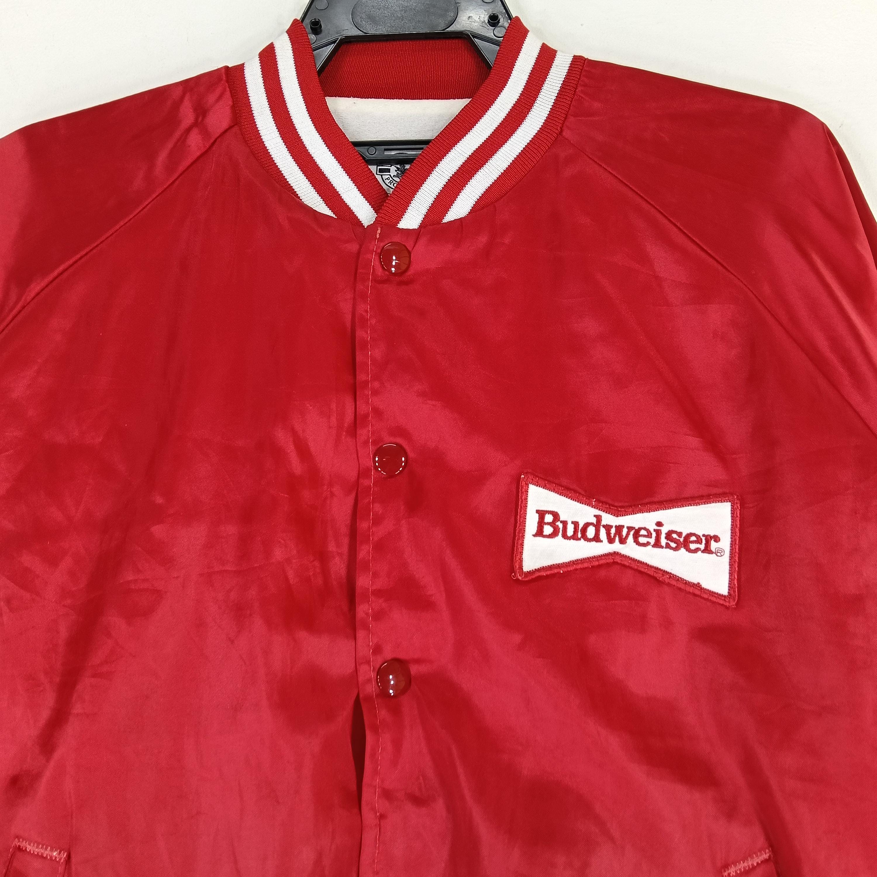 Vintage Budweiser Drinking Water Carbonated Stadium Varsity Satin 