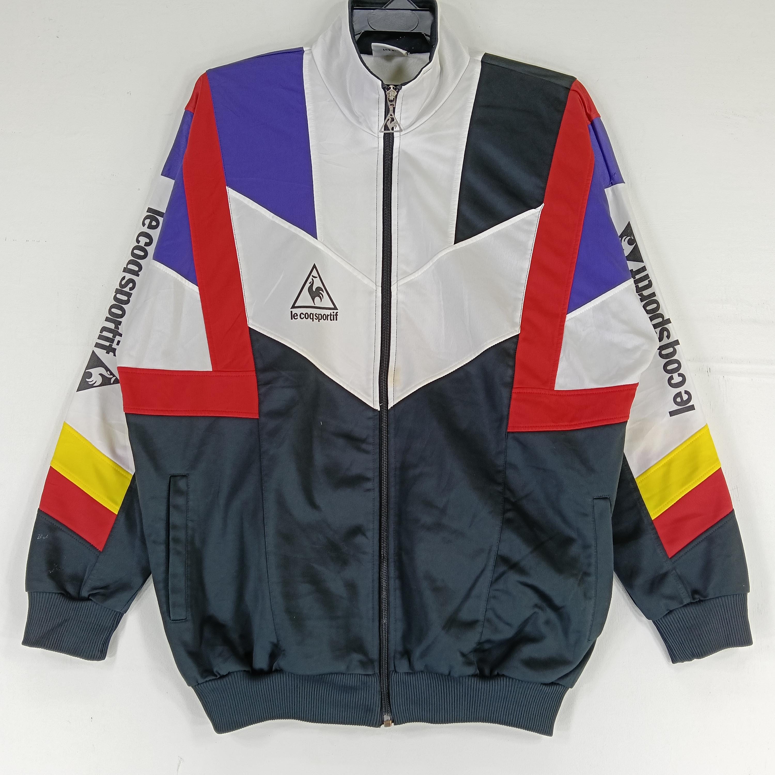 Vintage Le Coq Sportif Colorblock Track Top Jacket Large Le Coq