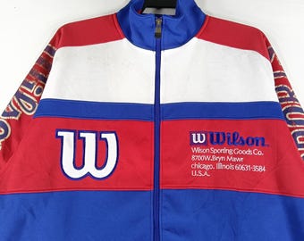 Vintage 90's Wilson Multicolor Track Top Large Jacket Wilson