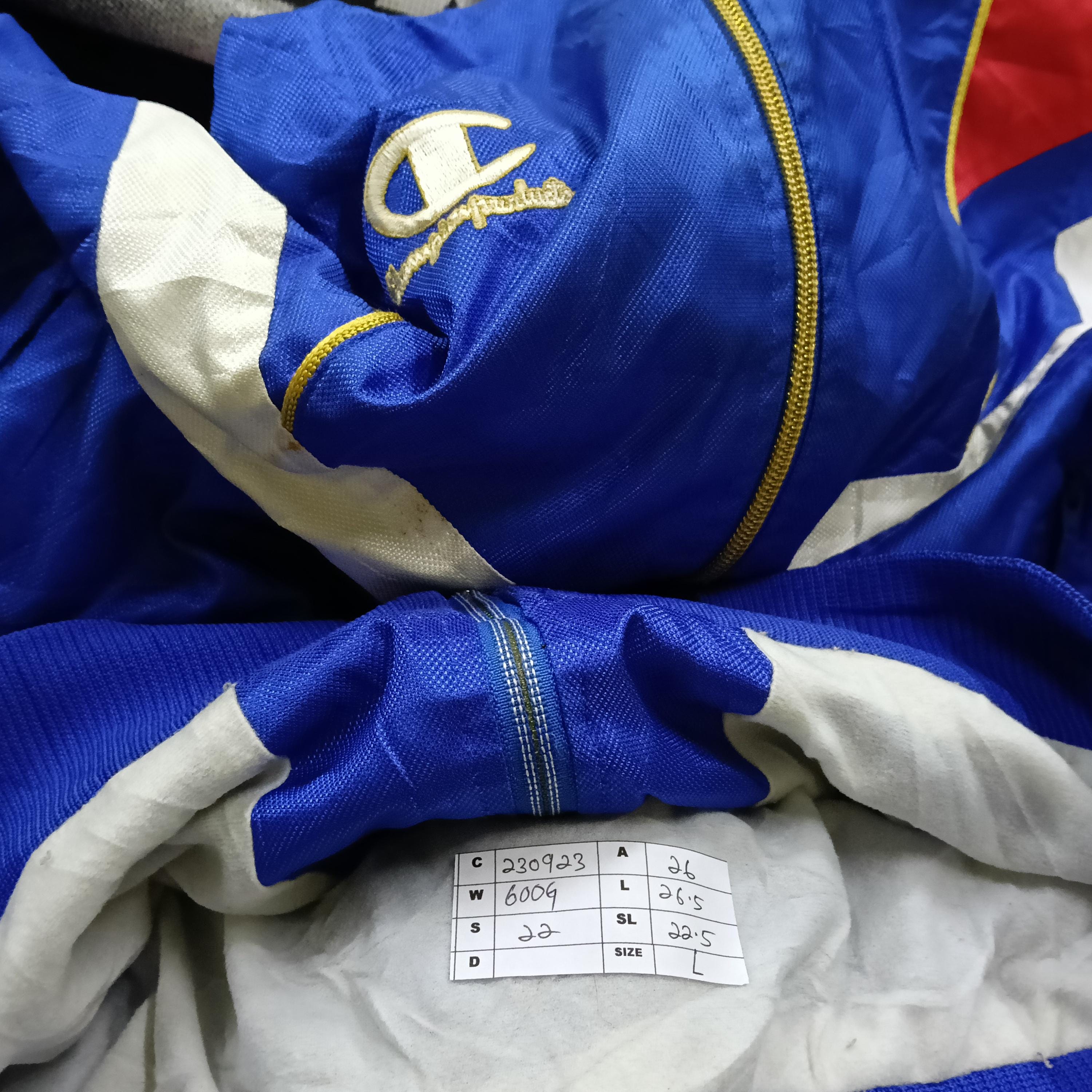 Vintage 90s Champion Light Jacket Blue Windbreaker Large Champion