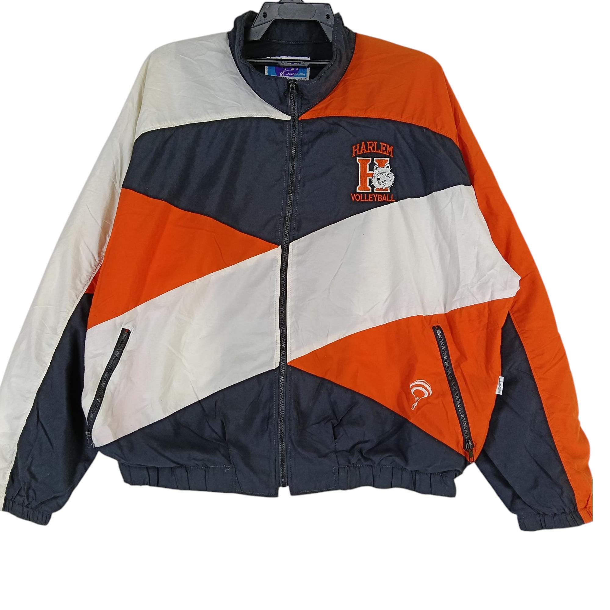 Vintage 90's Harlem Volleyball Orange Black Multicolor Medium