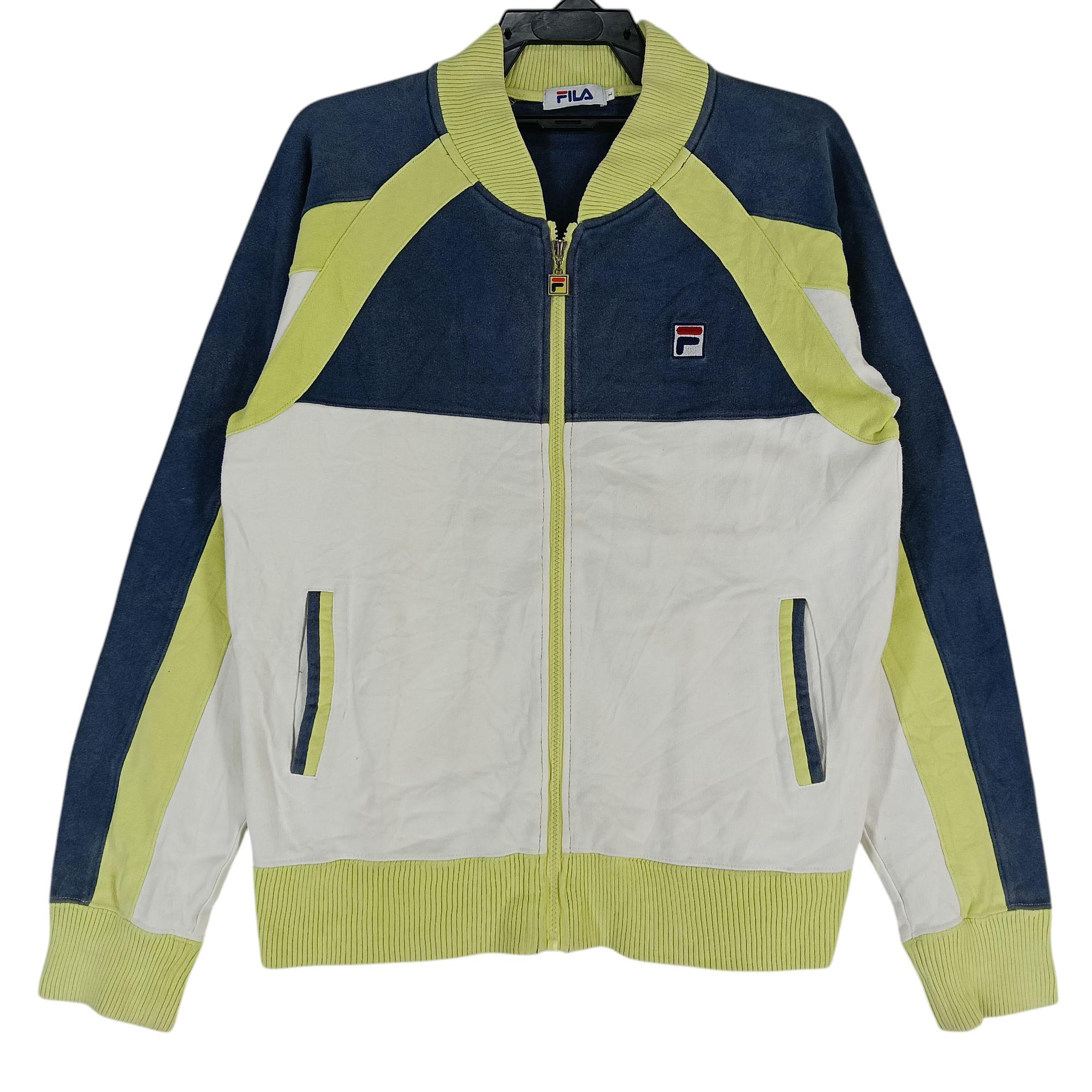 Vintage 90's Fila Biella Italia Yellow Multicolour Large Jacket