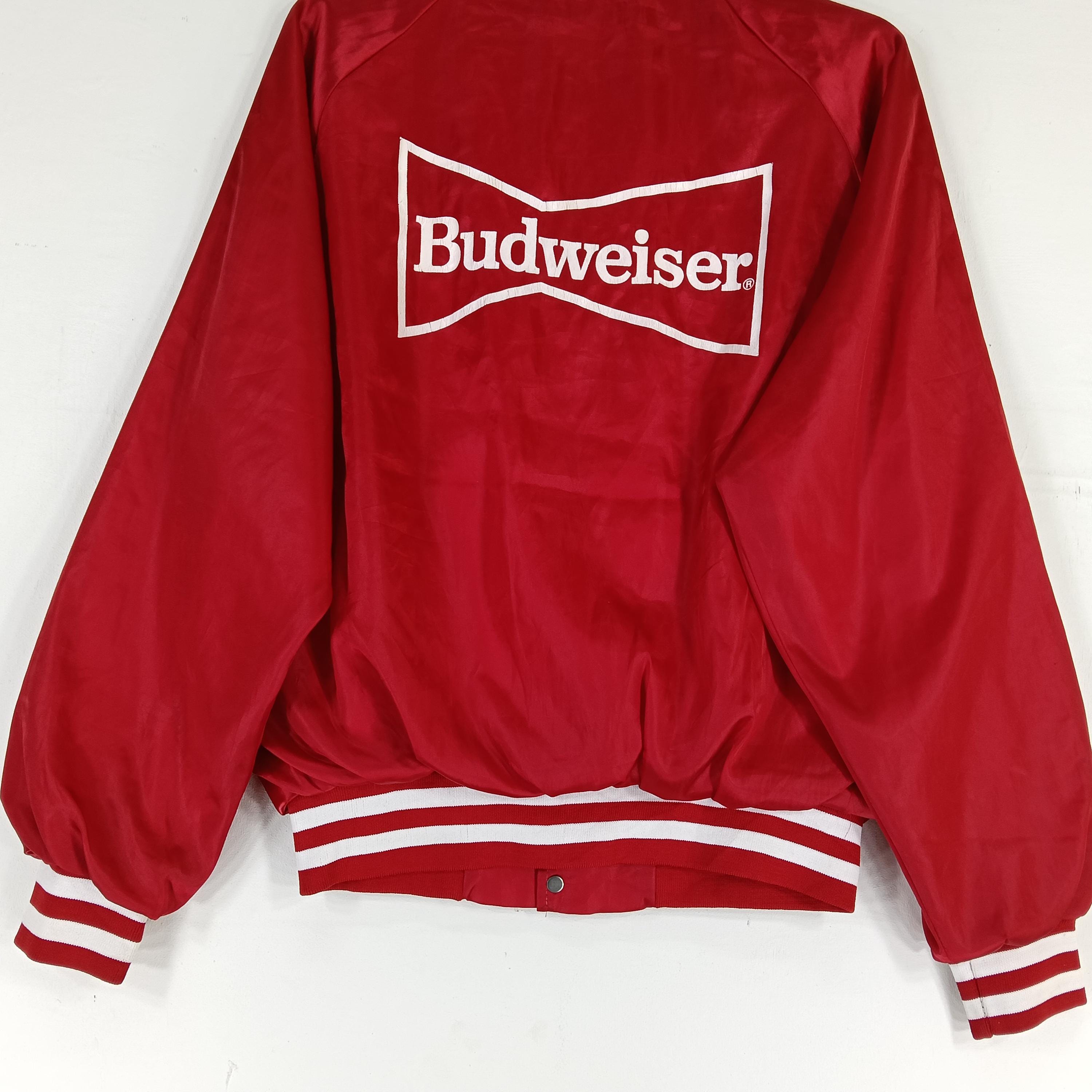 Vintage Budweiser Drinking Water Carbonated Stadium Varsity Satin 