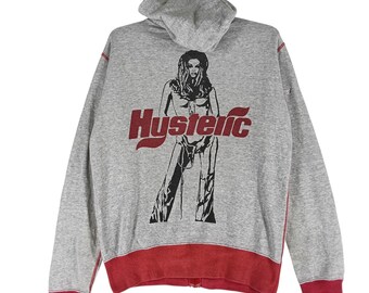 Vintage Hysteric Glamour Full Zip Hoodie: Big Logo Streetwear