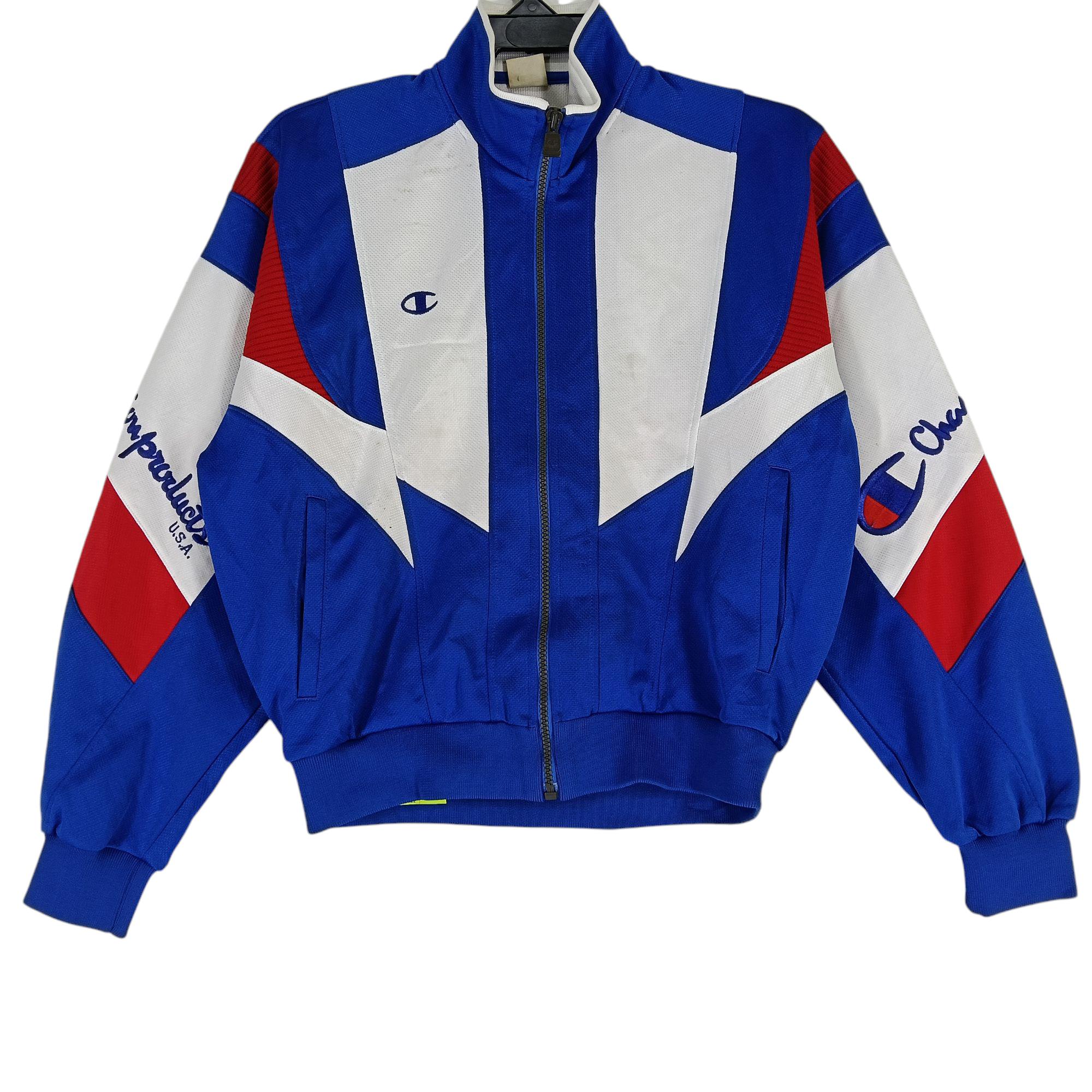 ジャケット・アウター 90supremestreethiphoplevistussychampion Vintage 90's Champion Blue Multicolor Medium Track Top Jacket