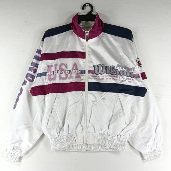Vintage 90's Wilson Made to Win Multicolor Small Windbreaker