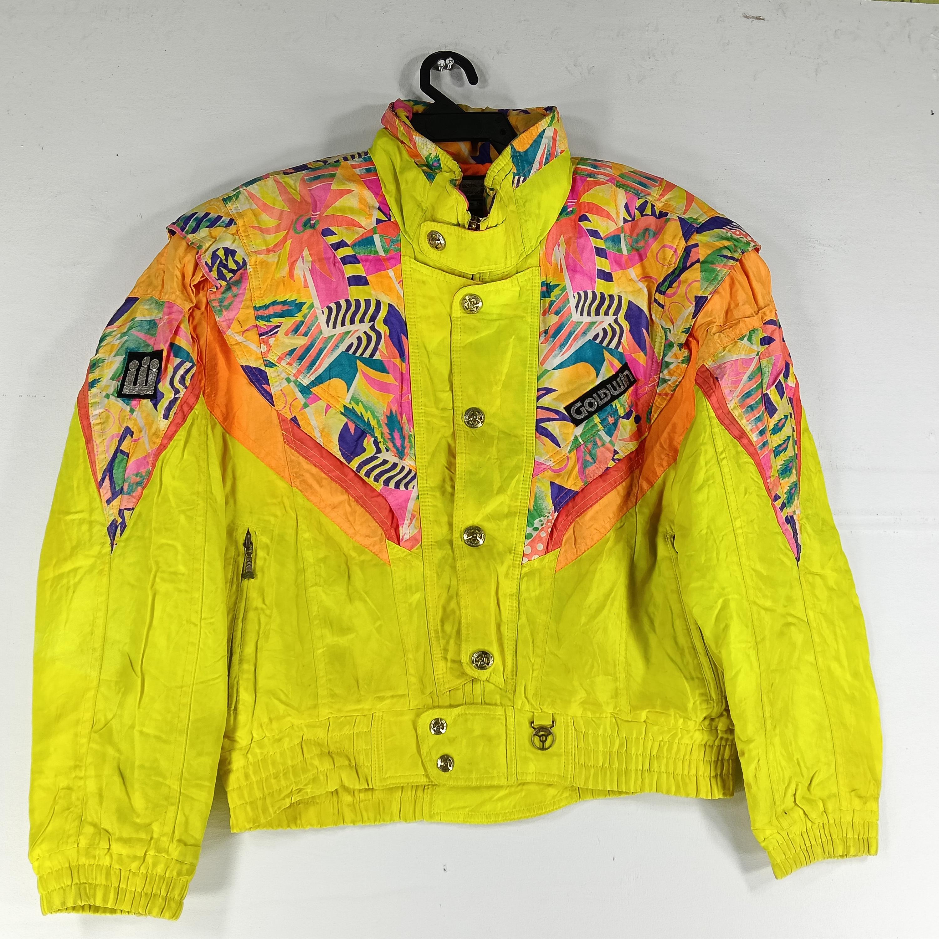 Vintage 90's Goldwin Multicolor Ski Medium Jacket Goldwin Zipper