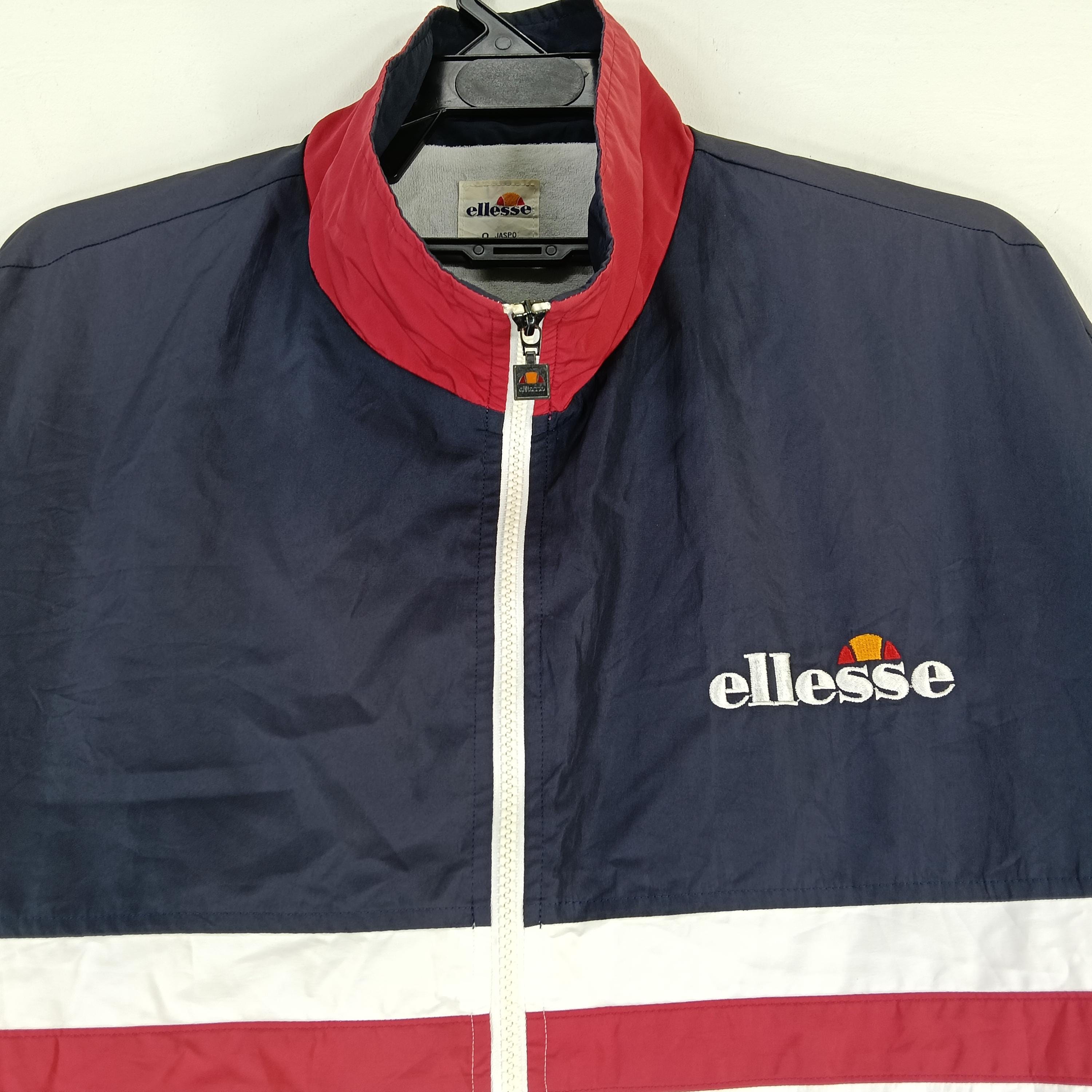 Vintage 90's Ellesse Multicolor White Navy Blue Large Windbreaker