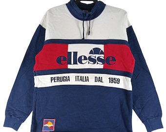引取りの方限定特価常時10％OFF 【ellesse】エレッセ 90s ビンテージ　スキーウェア　上下セット ヴィンテージ 1990 年代 ELLESSE ブルドッグ スキー ジャケット L