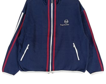 Vintage 90's Sergio Tacchini Navy Blue Large Jacket Sergio