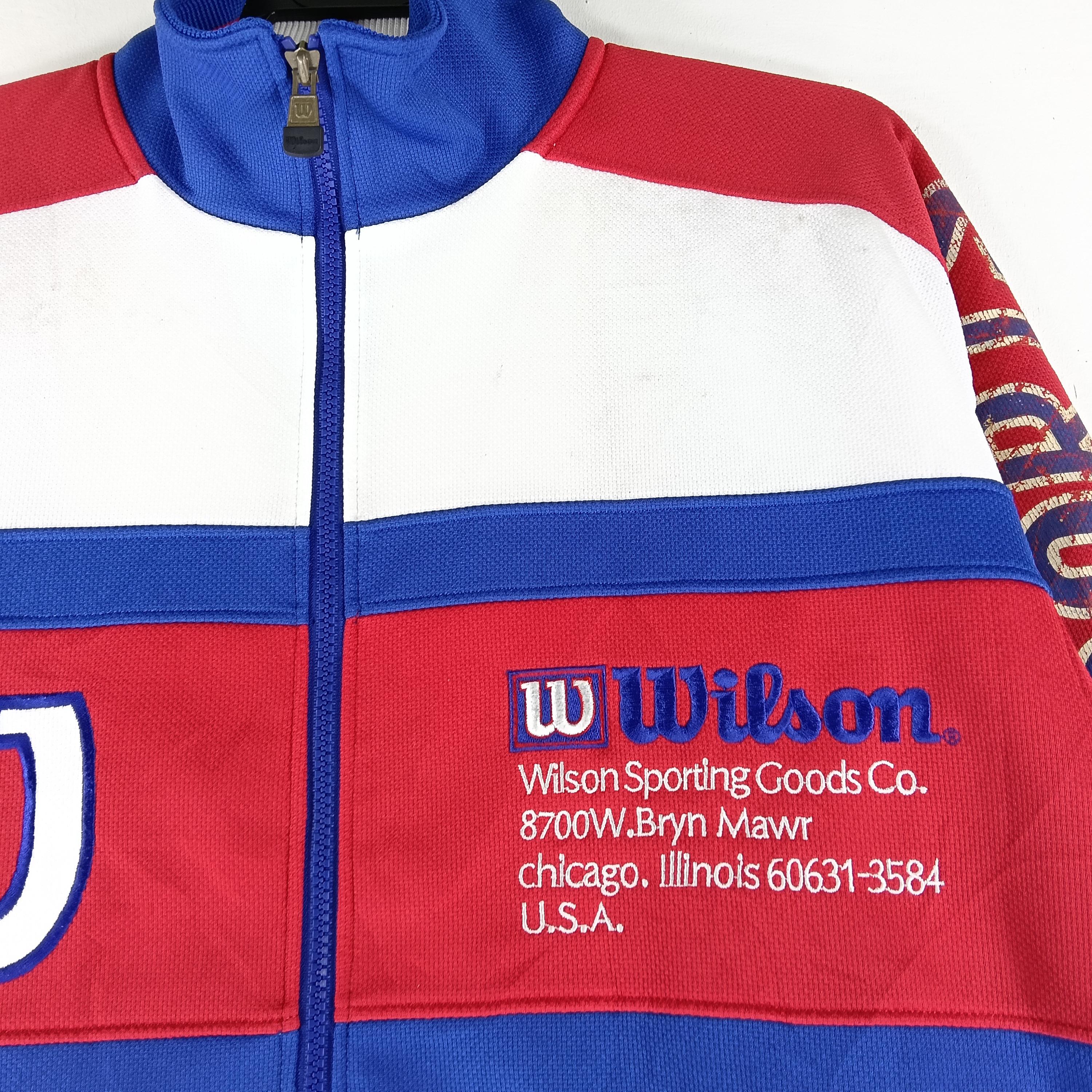 Vintage 90's Wilson Multicolor Track Top Large Jacket Wilson