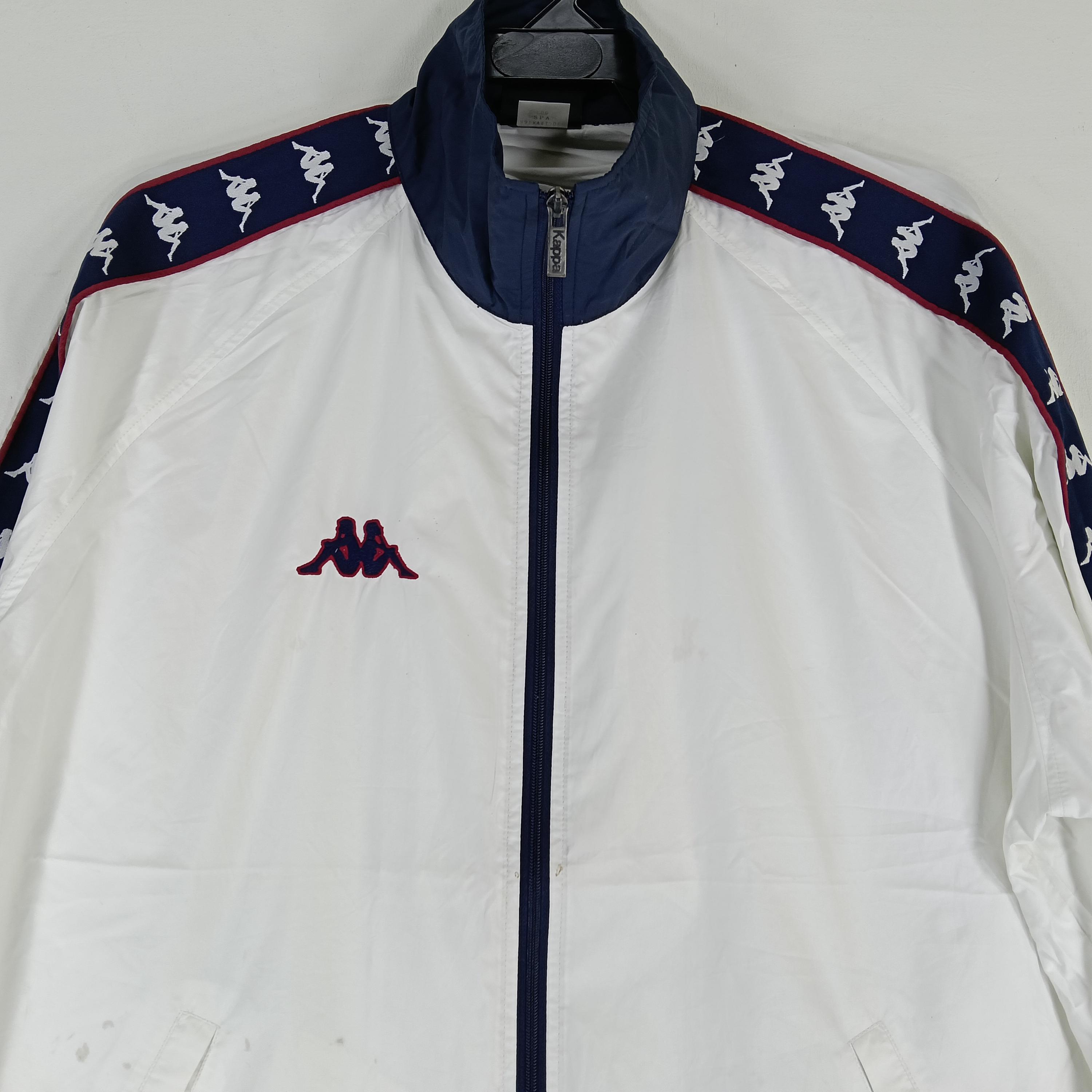 Vintage 90's Kappa Side Tape White Medium Windbreaker Kappa