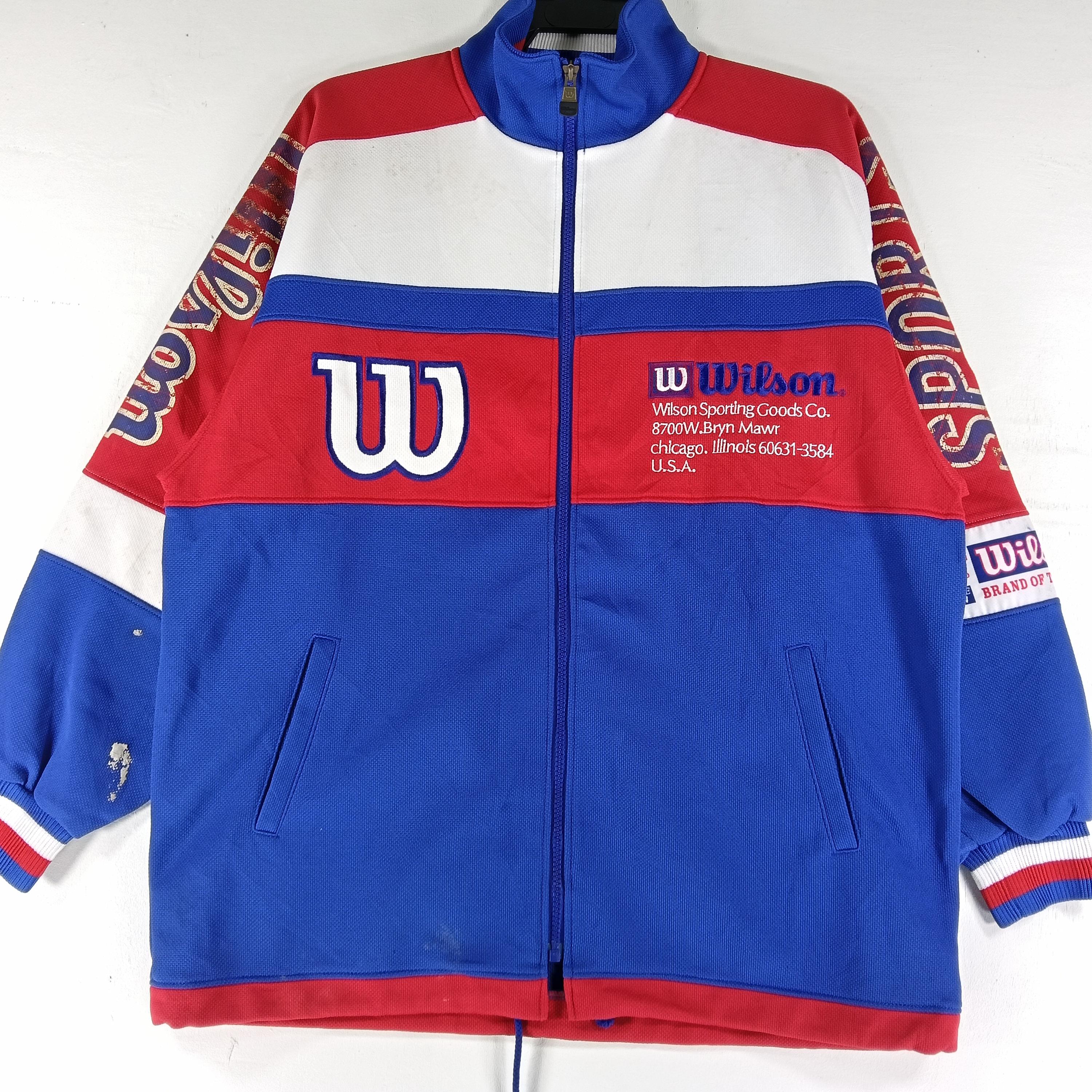 Vintage 90's Wilson Multicolor Track Top Large Jacket Wilson