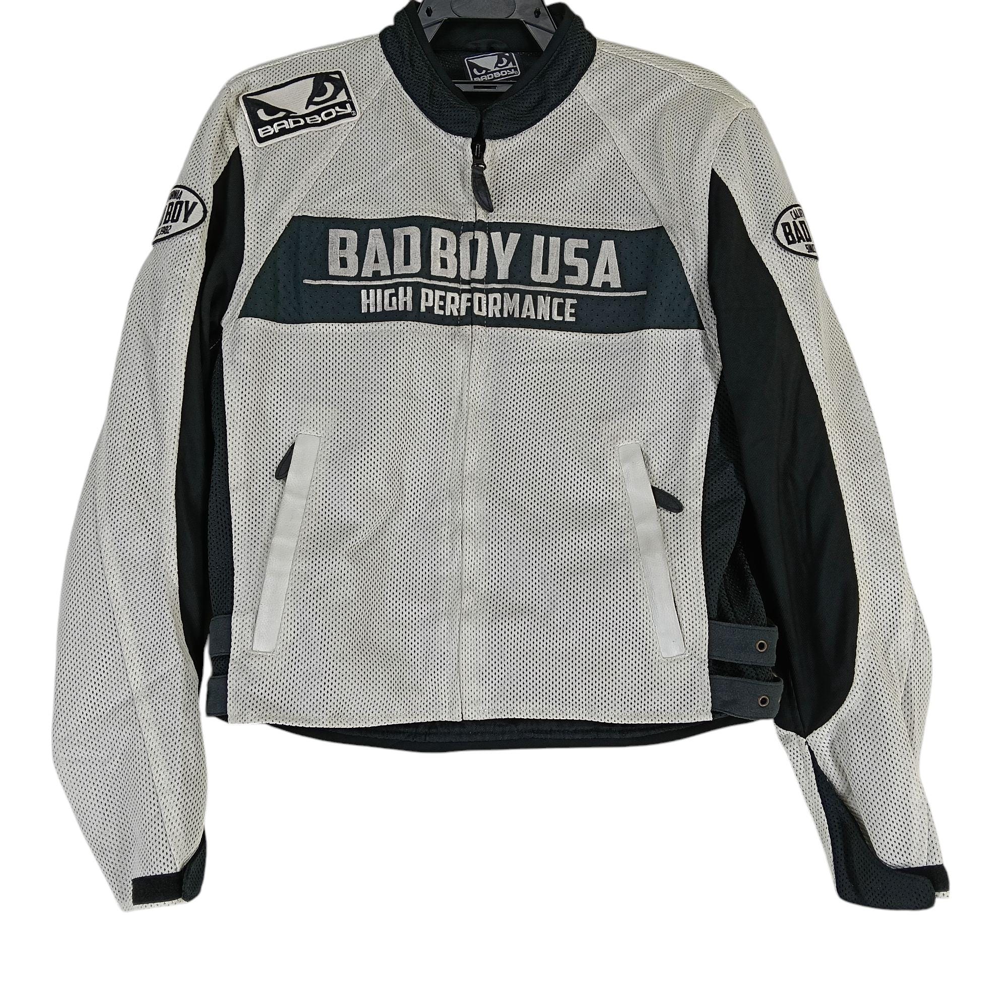Vintage 90's Bad Boy Usa High Performance Black Grey Large Jacket