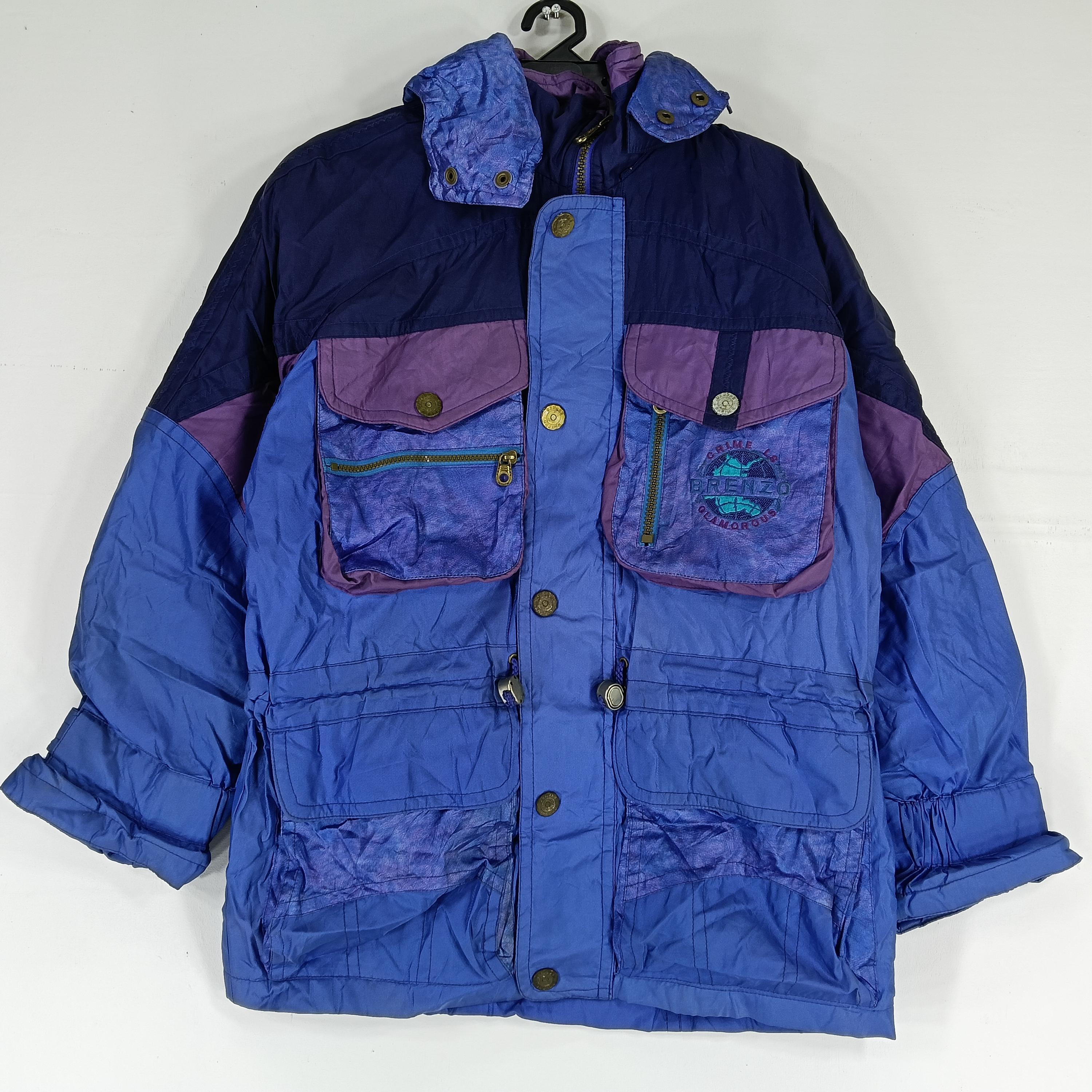 Vintage 90's Extreme Ski Purple Blue Medium Ski Jacket Button Down