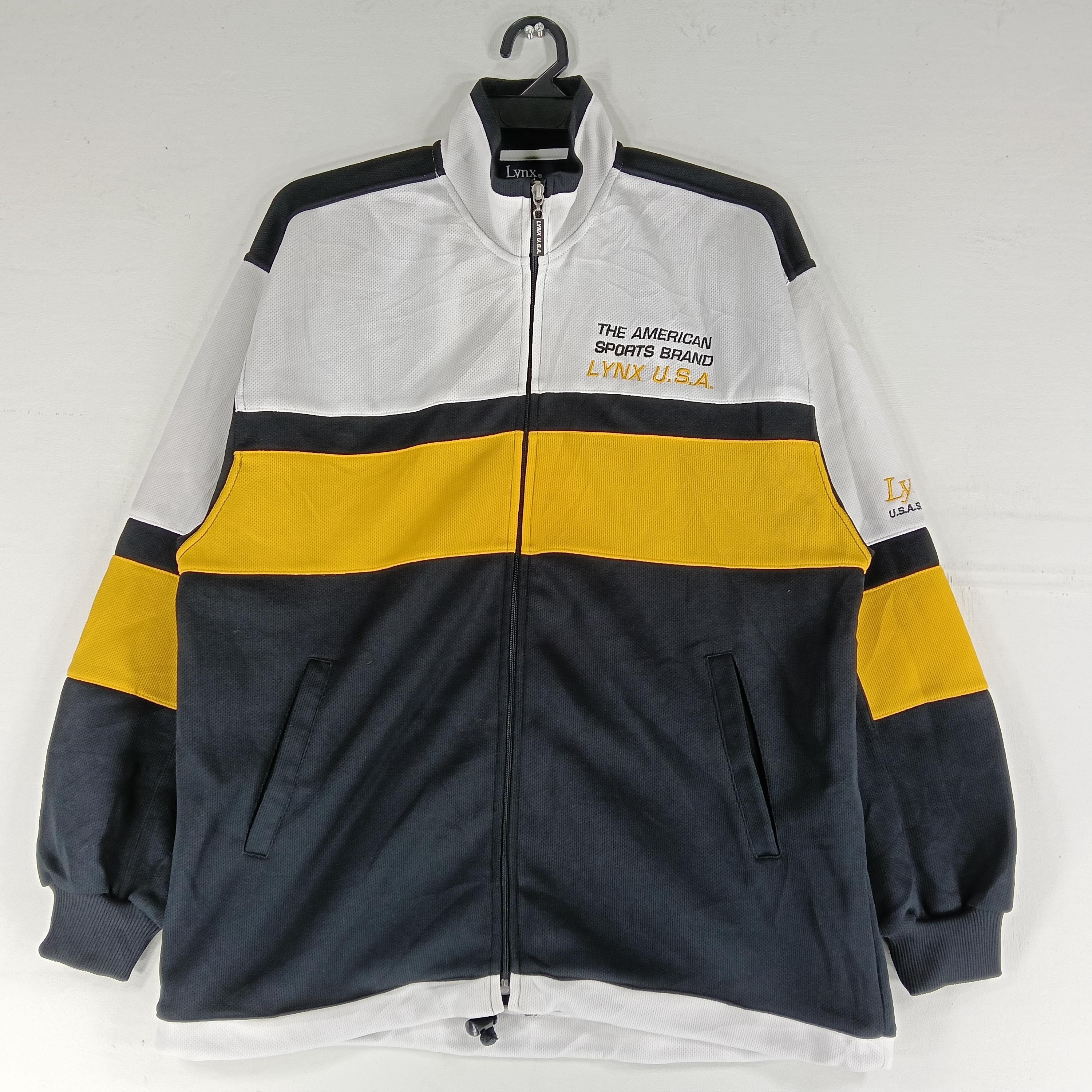 Vintage LYNX Usa Track Top Jacket Multcolor Medium Jacket Lynx