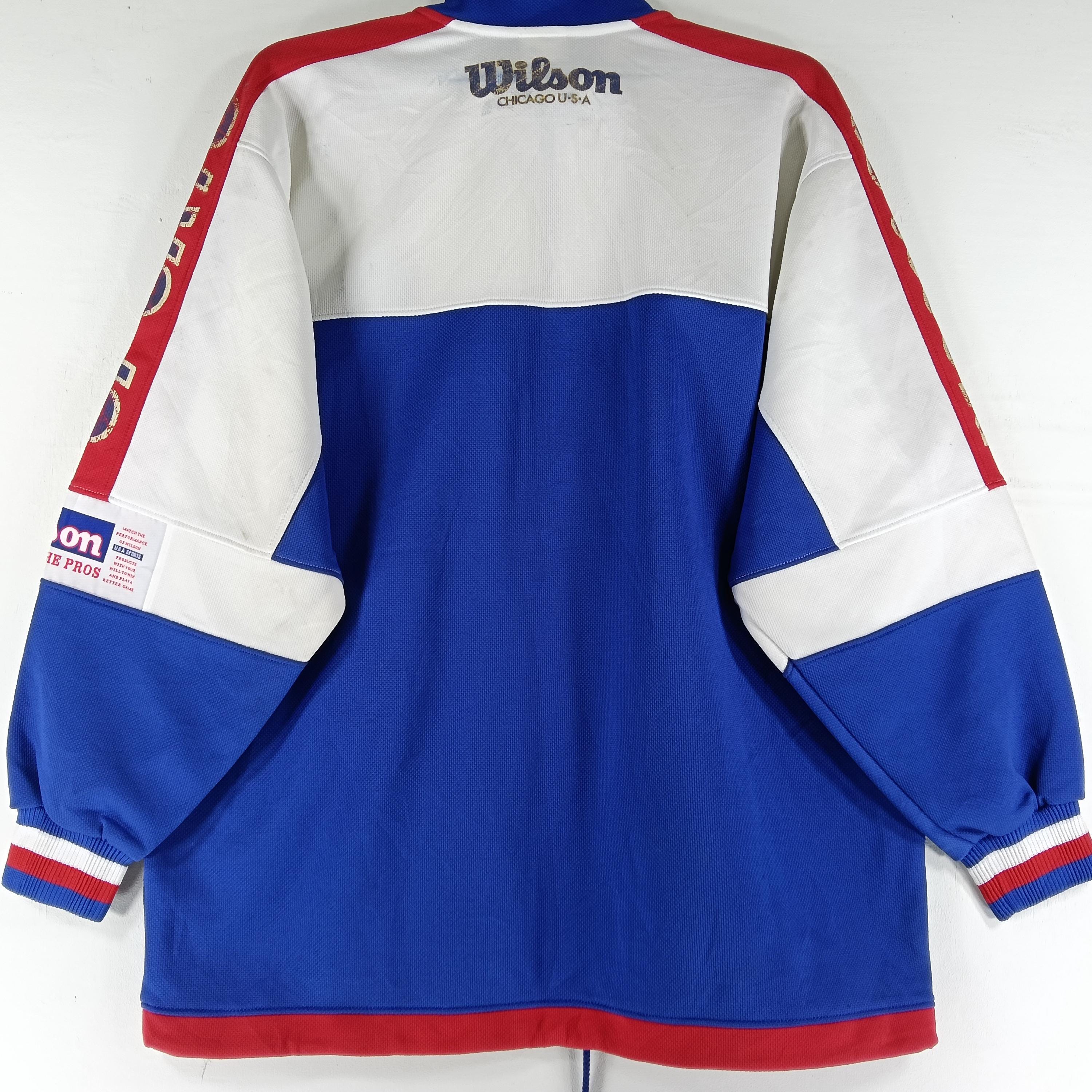 Vintage 90's Wilson Multicolor Track Top Large Jacket Wilson