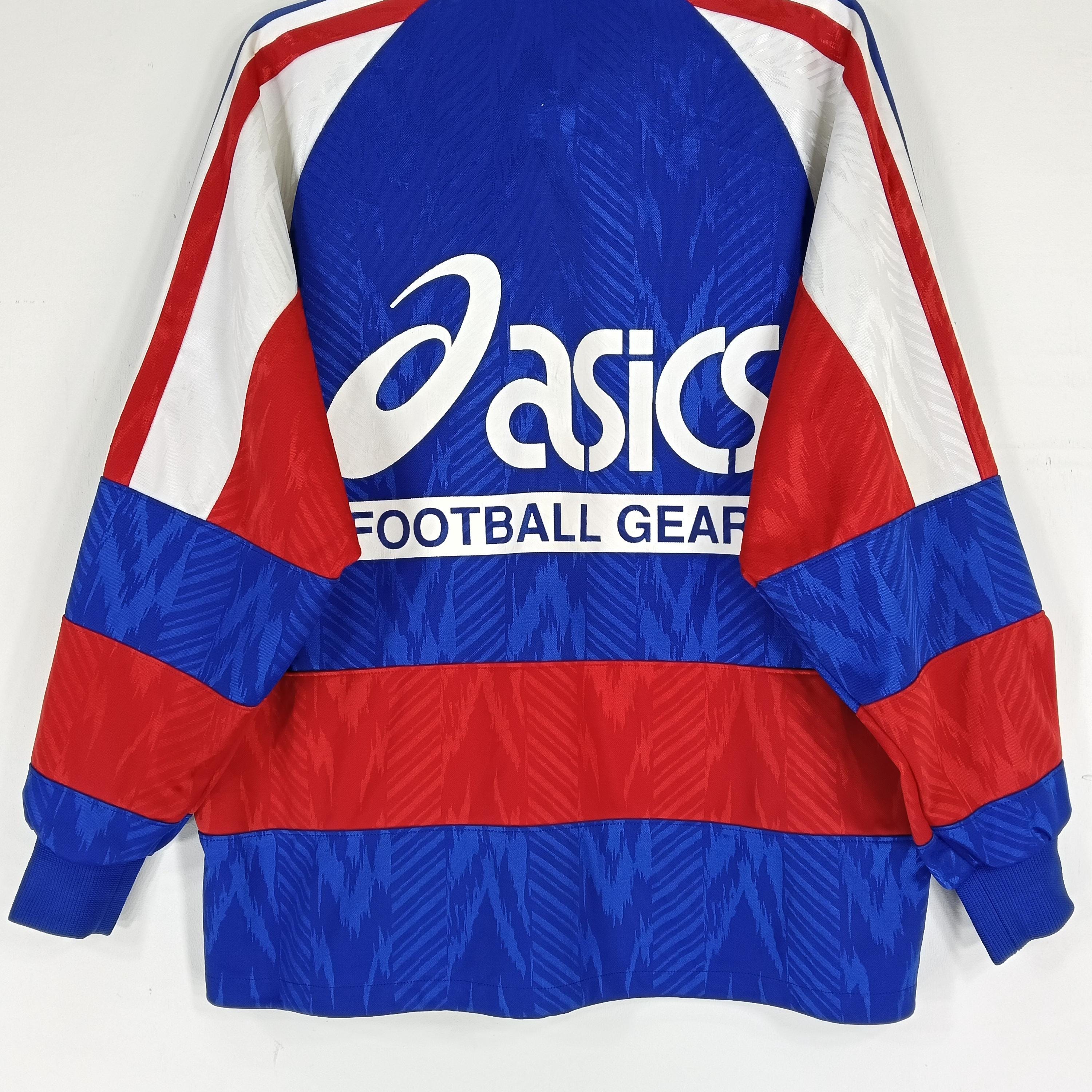 Vintage 90's Asics Football Gear Track Top Multicolor Medium