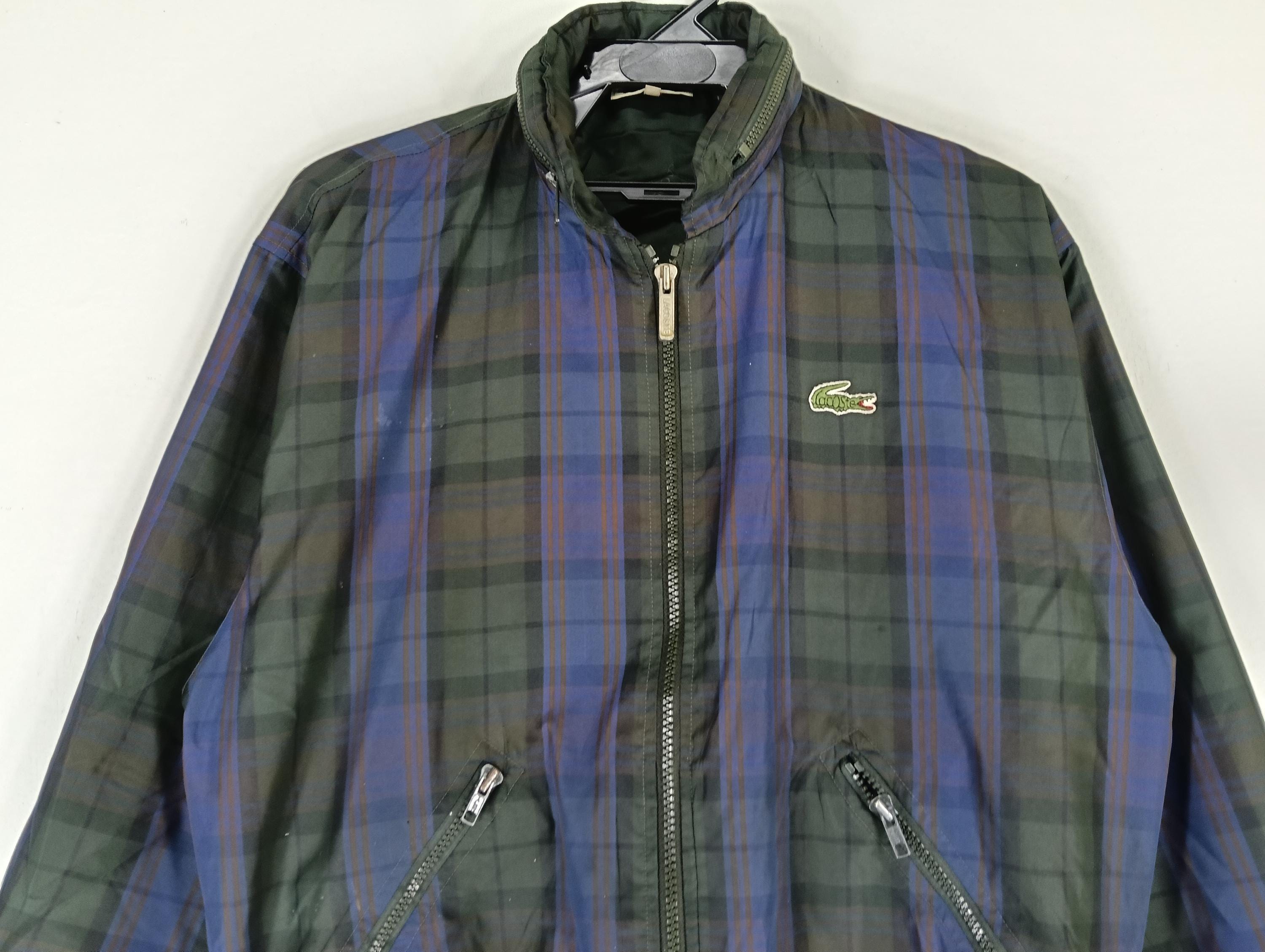 Vintage 90s Chemise Lacoste Checkered Green Medium Jacket Lacoste