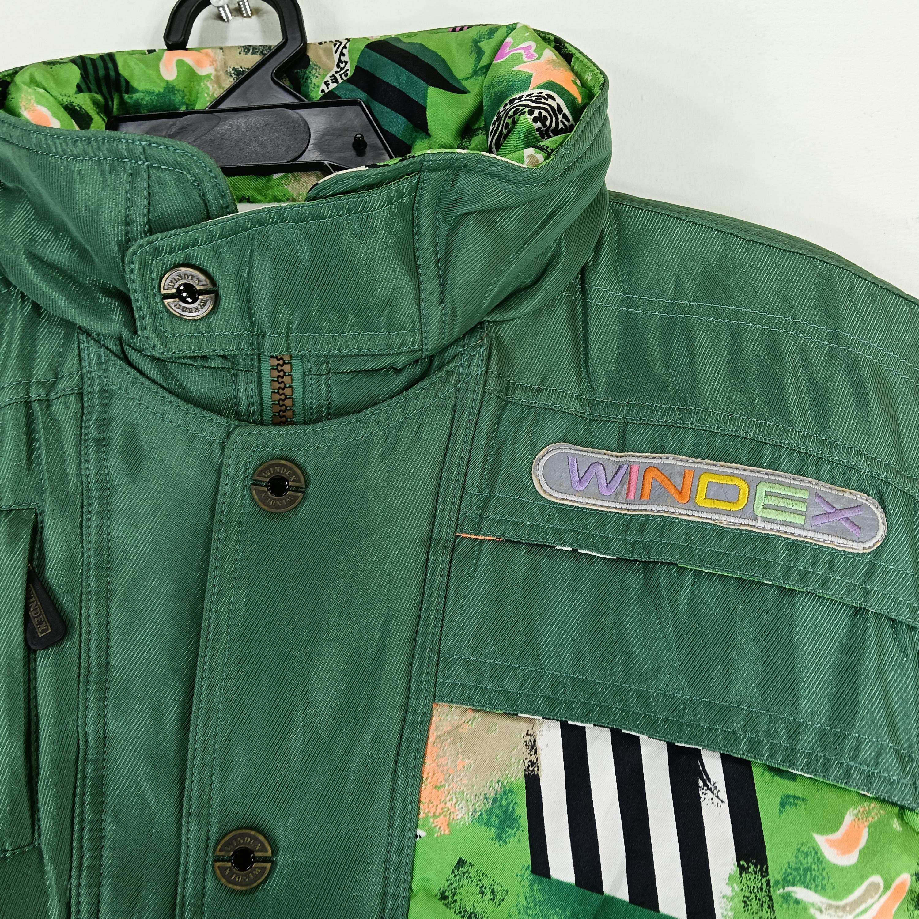 ヴィンテージ 90年代 Windex Pro スキー グリーン フラワー マルチ