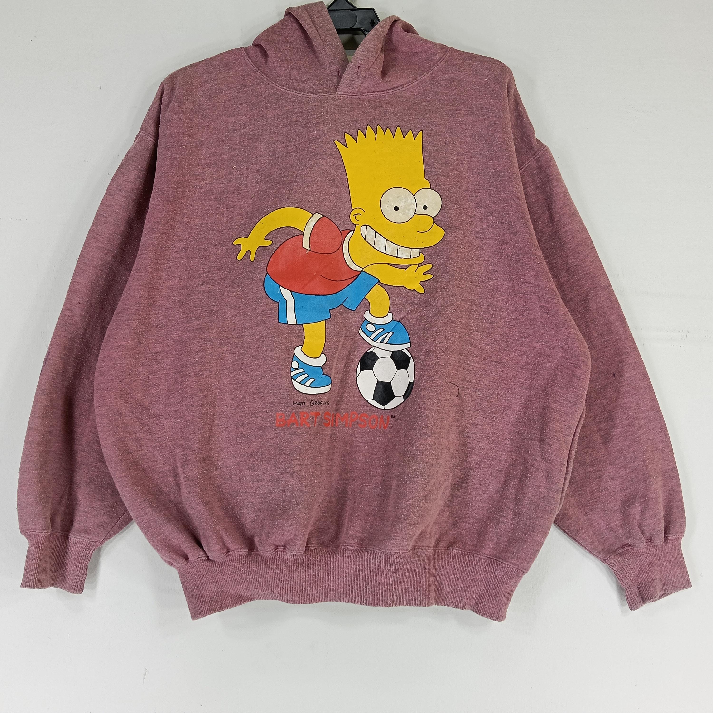 Vintage 90's Bart Simpson Soft Red Large Sweater Bart Simpson