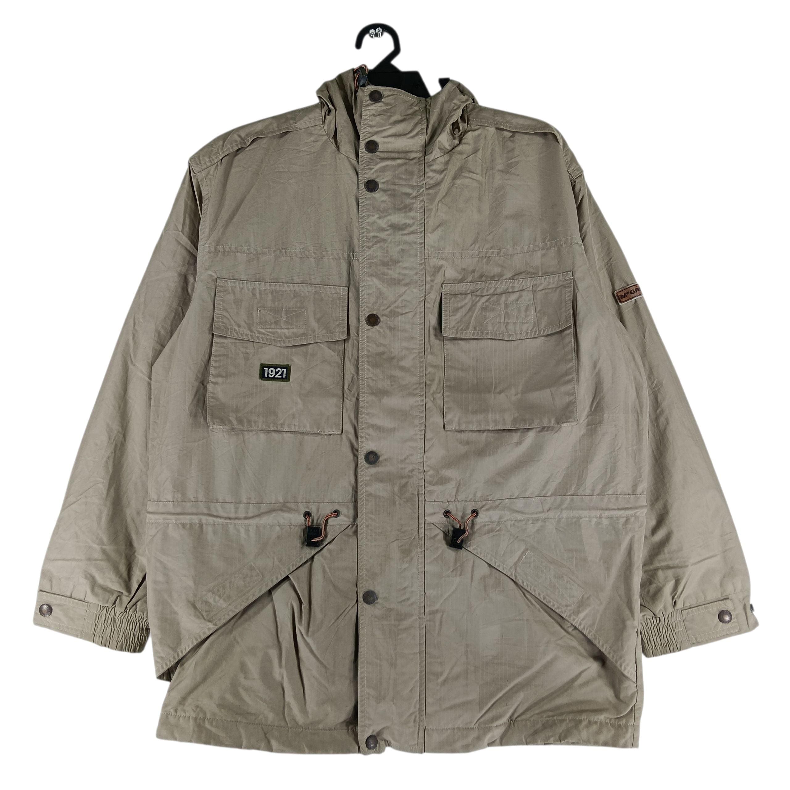 Vintage 90's Mcgregor Brown Jacket Windbreaker Medium Button up