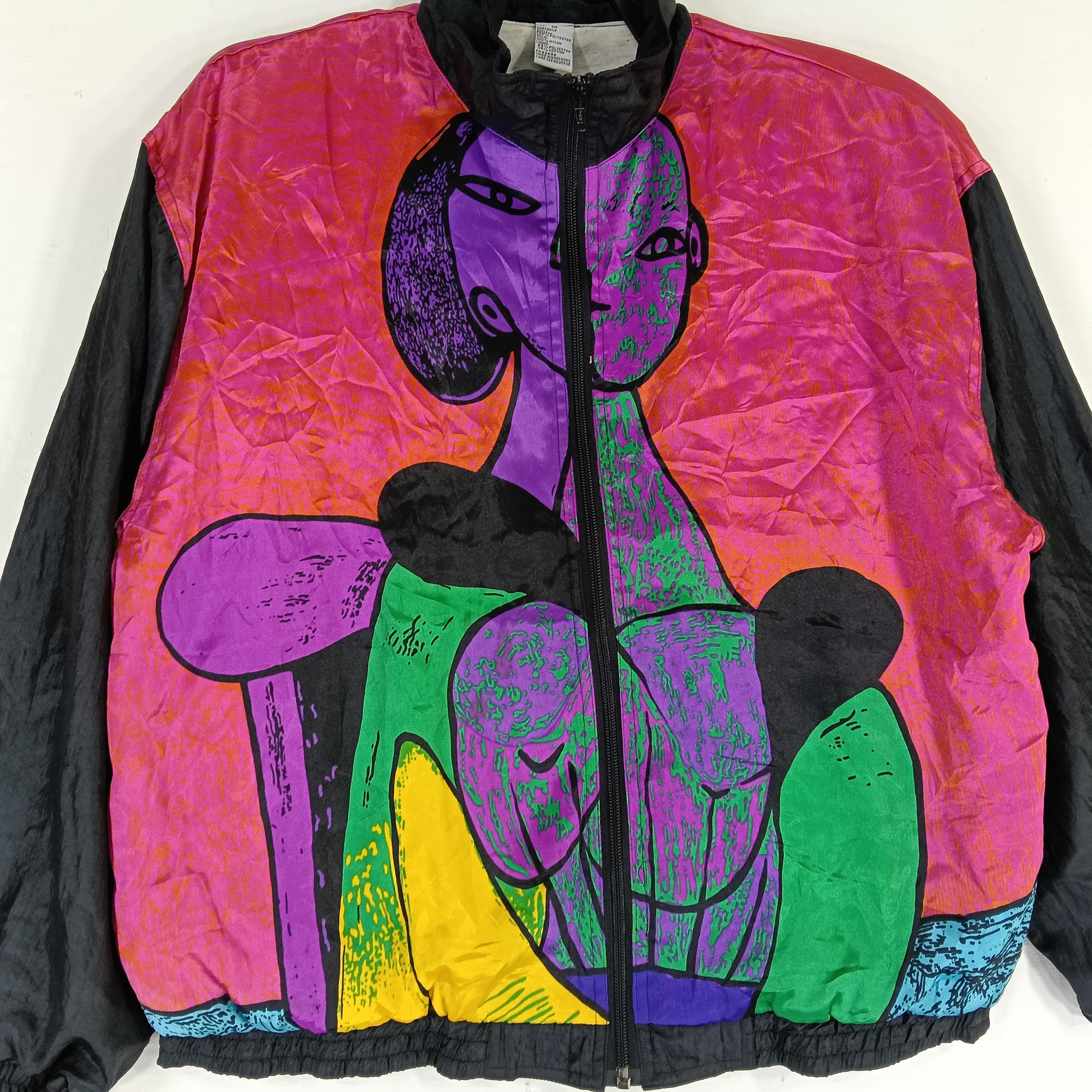 Vintage 90's Picasso Bomber Jacket Multicolor Medium Picasso Art