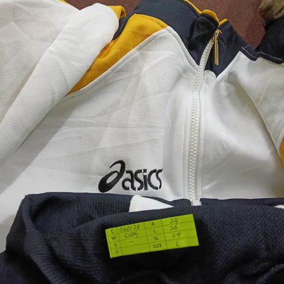 藤枝明誠asics 1983年設立 ジャケット ネイビー/イエロー　XL アイトス AZ2665[通年]裏メッシュカラージャケット｜ユニフォームの