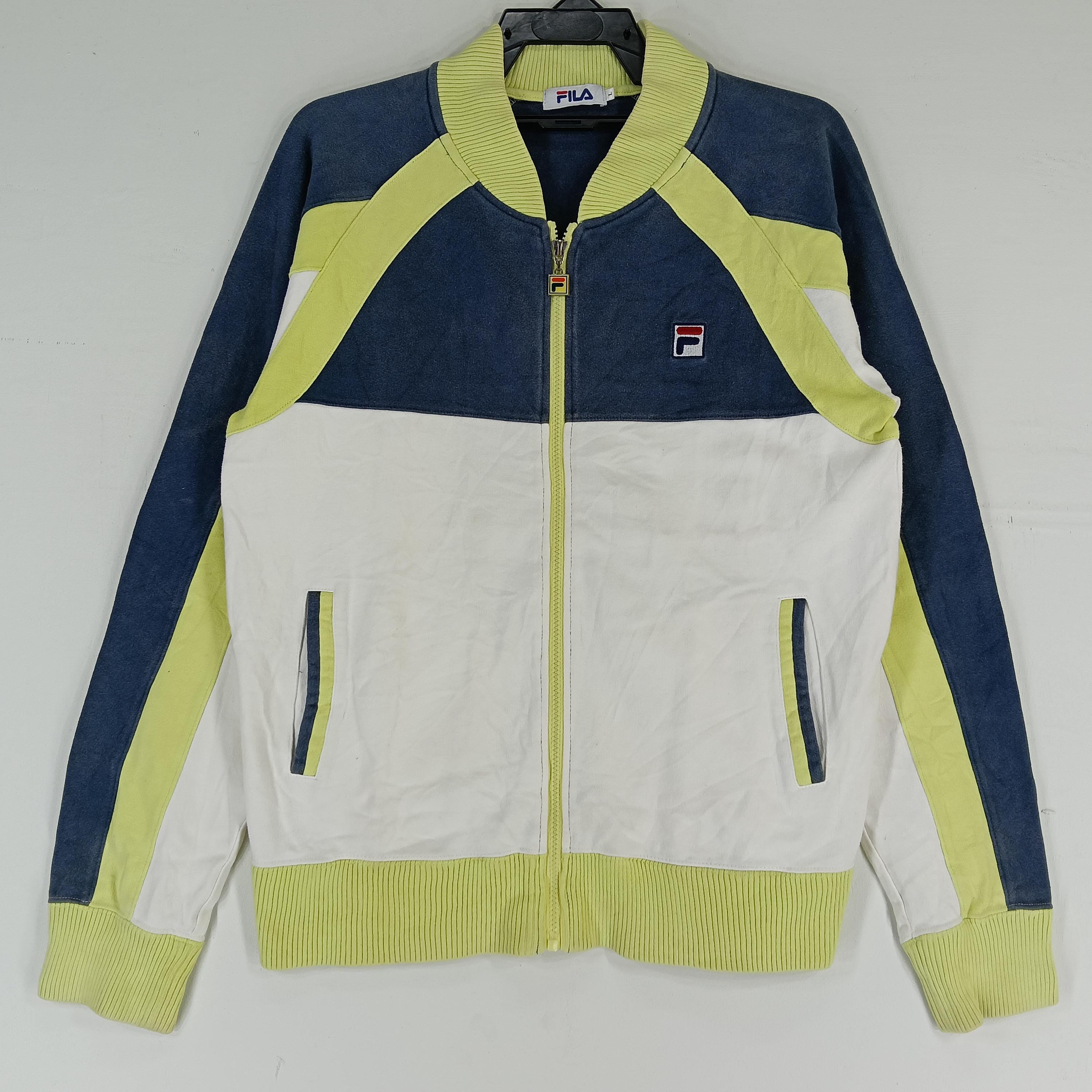 Vintage 90's Fila Biella Italia Yellow Multicolour Large Jacket
